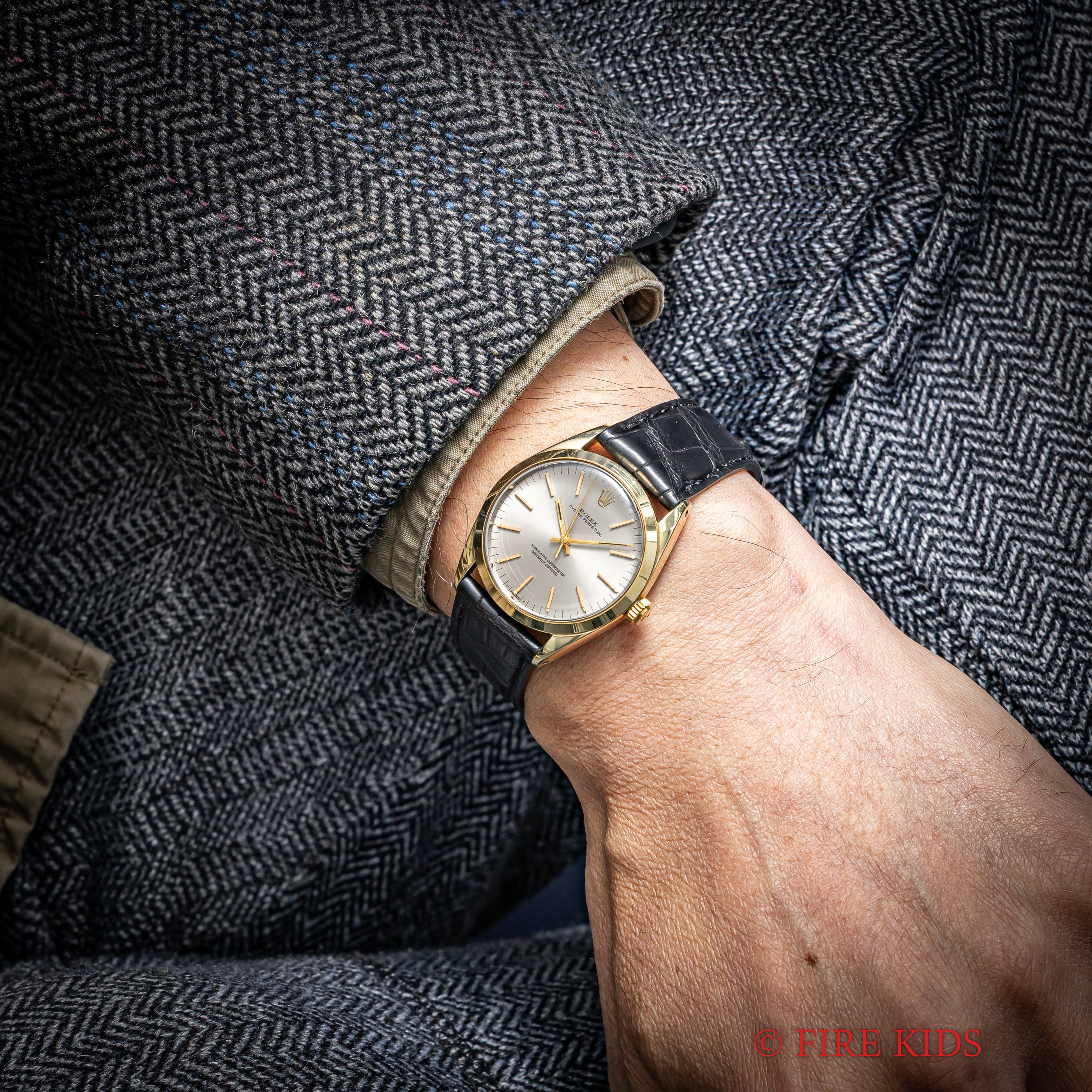 ロレックス オイスターパーペチュアル 1967年製 Ref.1024 金張りステンバックケース ノンデイト