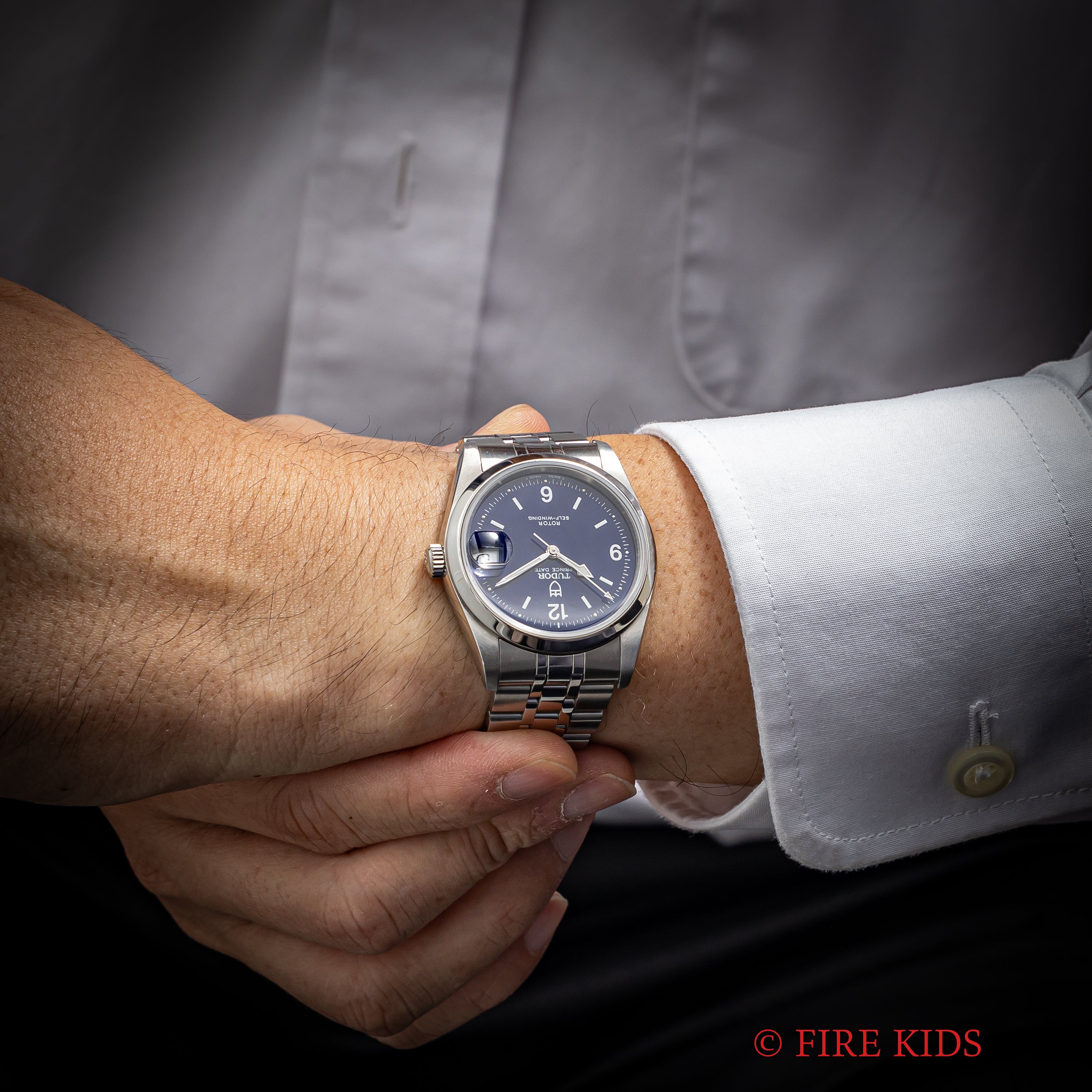 チューダー プリンスデイト 1997年製 ダークブルーダイヤル 純正ステンレスブレス ギャラ付き