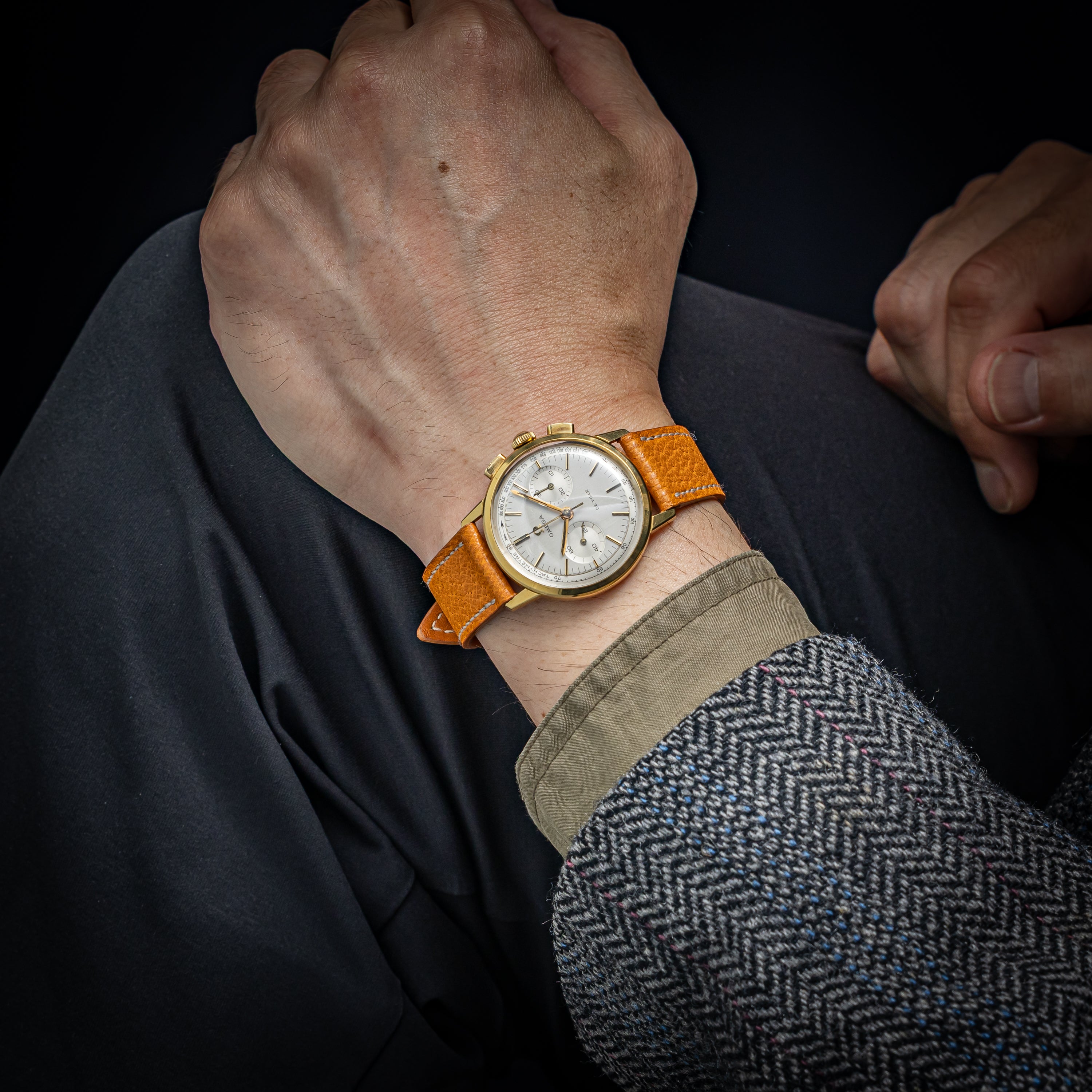 オメガ デ・ヴィル クロノグラフ 手巻き 18金無垢 1968年製 Ref.141.009.67 Cal.320