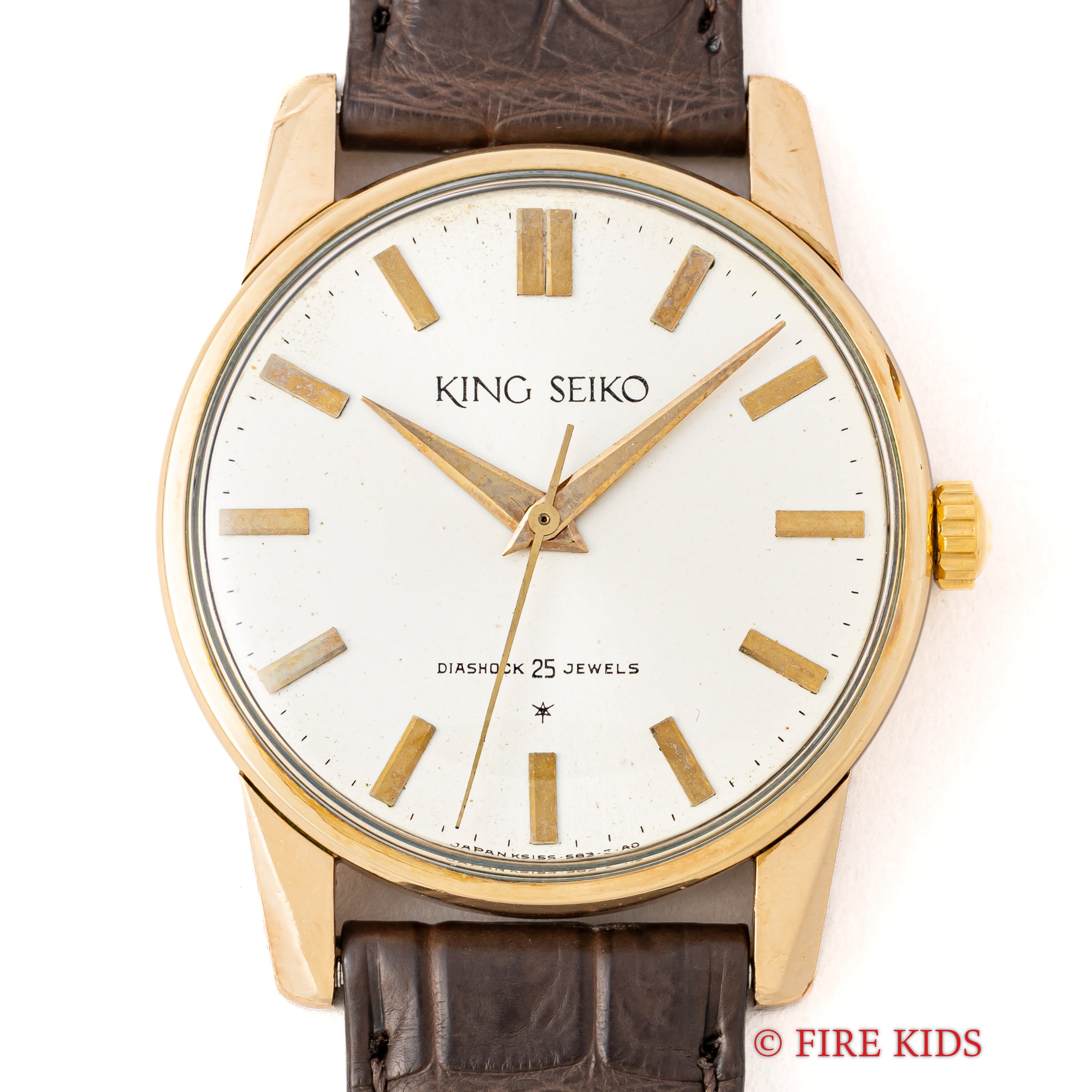 キングセイコー ファーストモデル 1963年製 ADダイヤル Ref.15034 KS 盾メダリオン 14金張り