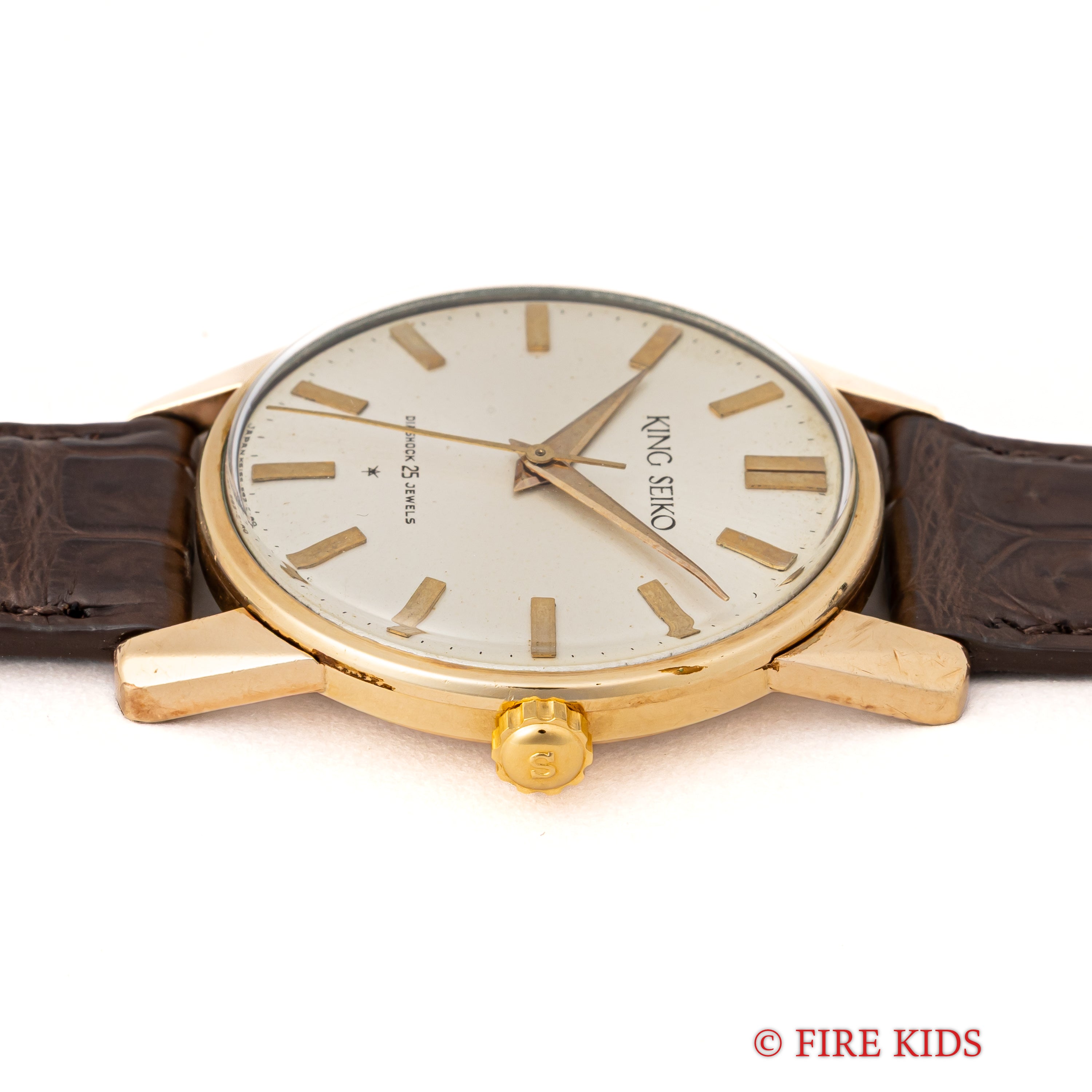 キングセイコー ファーストモデル 1963年製 ADダイヤル Ref.15034 KS 盾メダリオン 14金張り