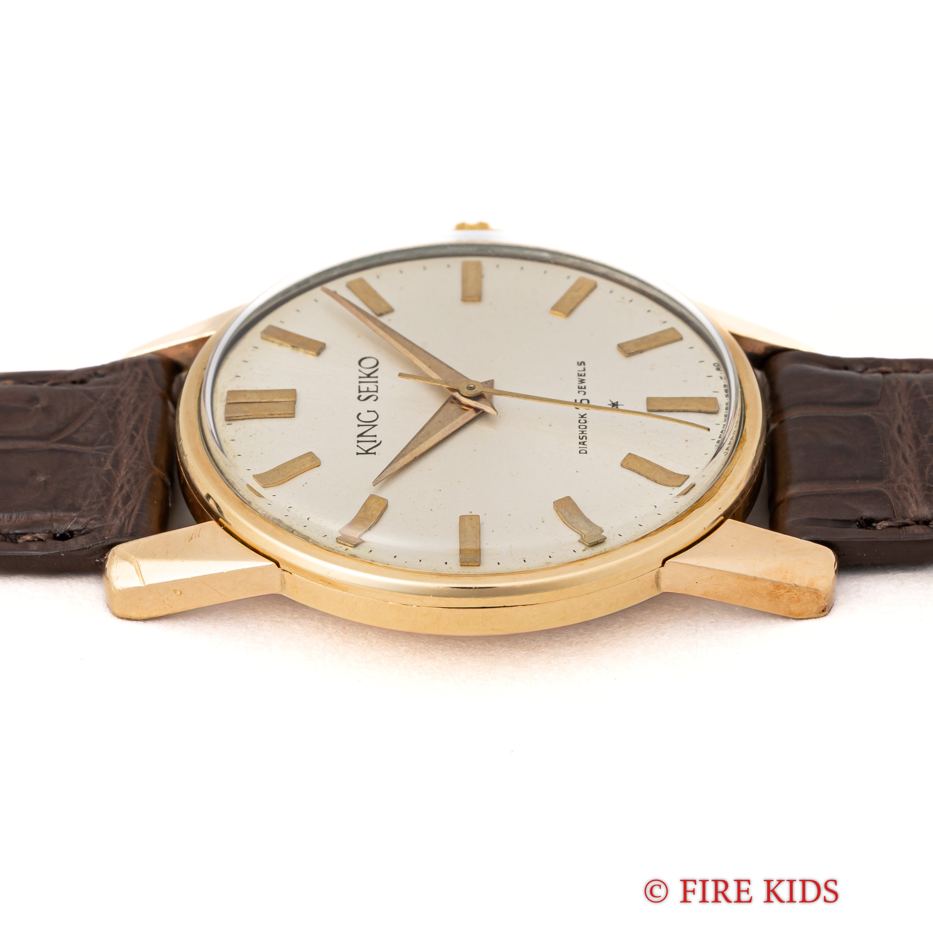 キングセイコー ファーストモデル 1963年製 ADダイヤル Ref.15034 KS 盾メダリオン 14金張り