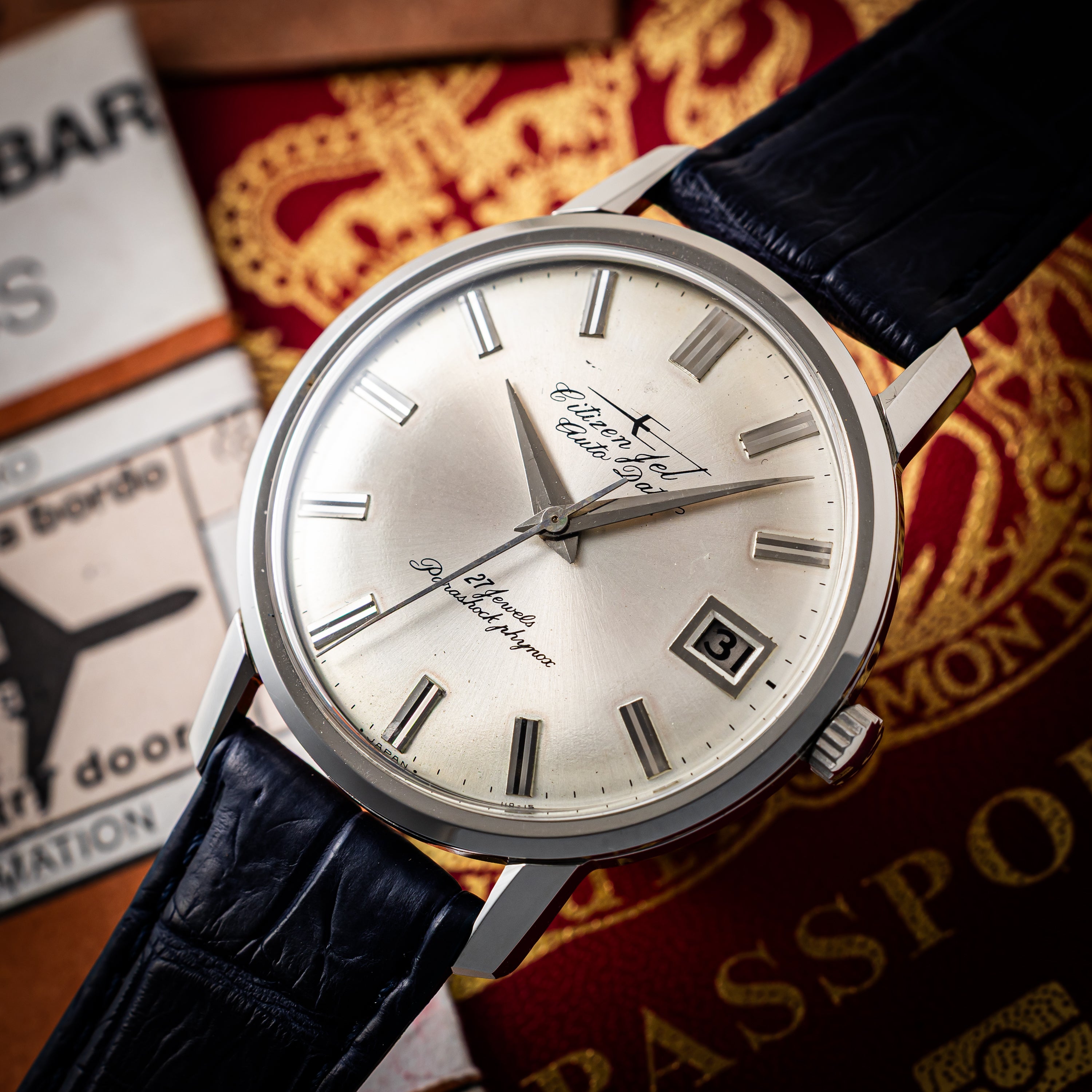 シチズン ジェット オートデーター 未使用タグ付き 1968年製 パラウォーター 27石自動巻