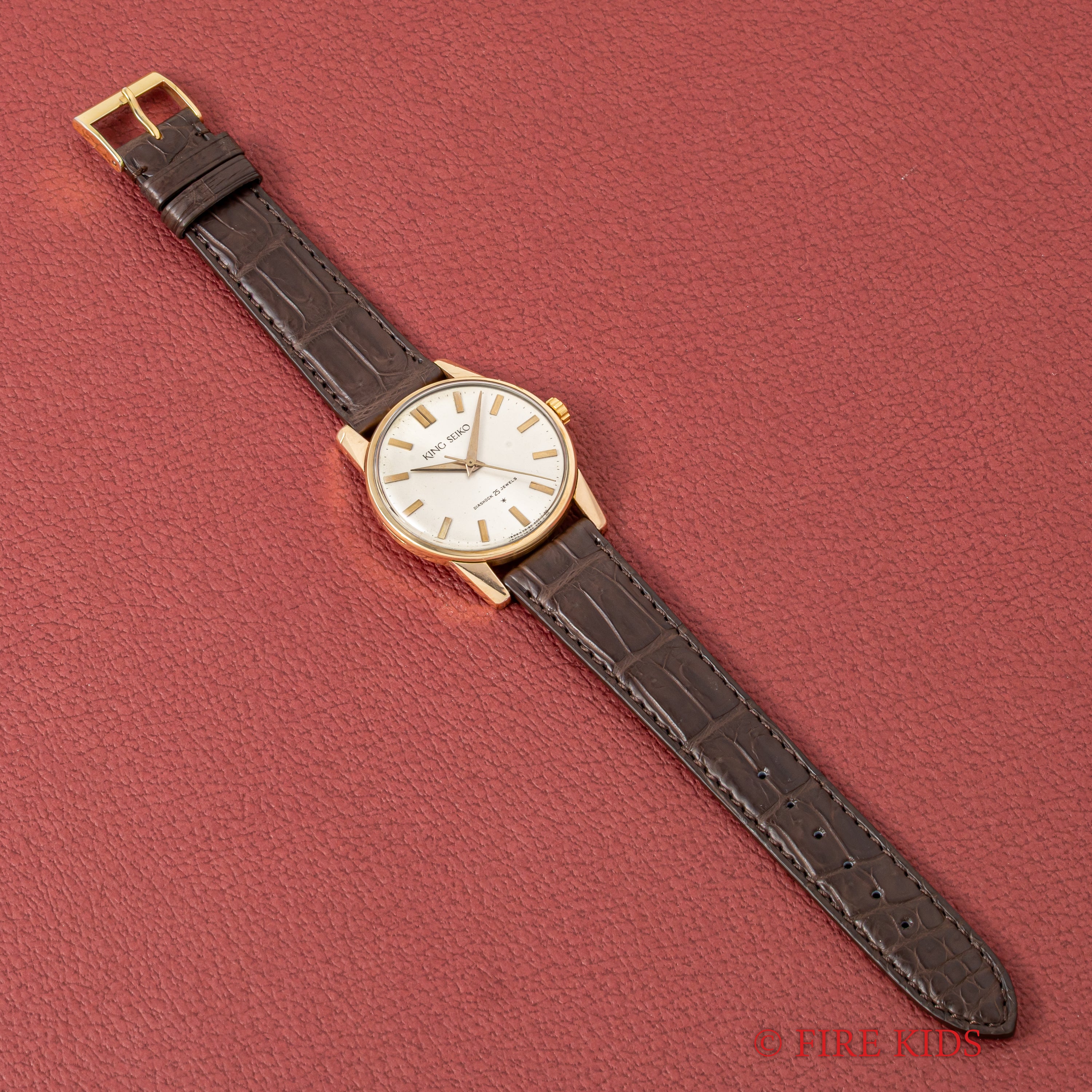 キングセイコー ファーストモデル 1963年製 ADダイヤル Ref.15034 KS 盾メダリオン 14金張り