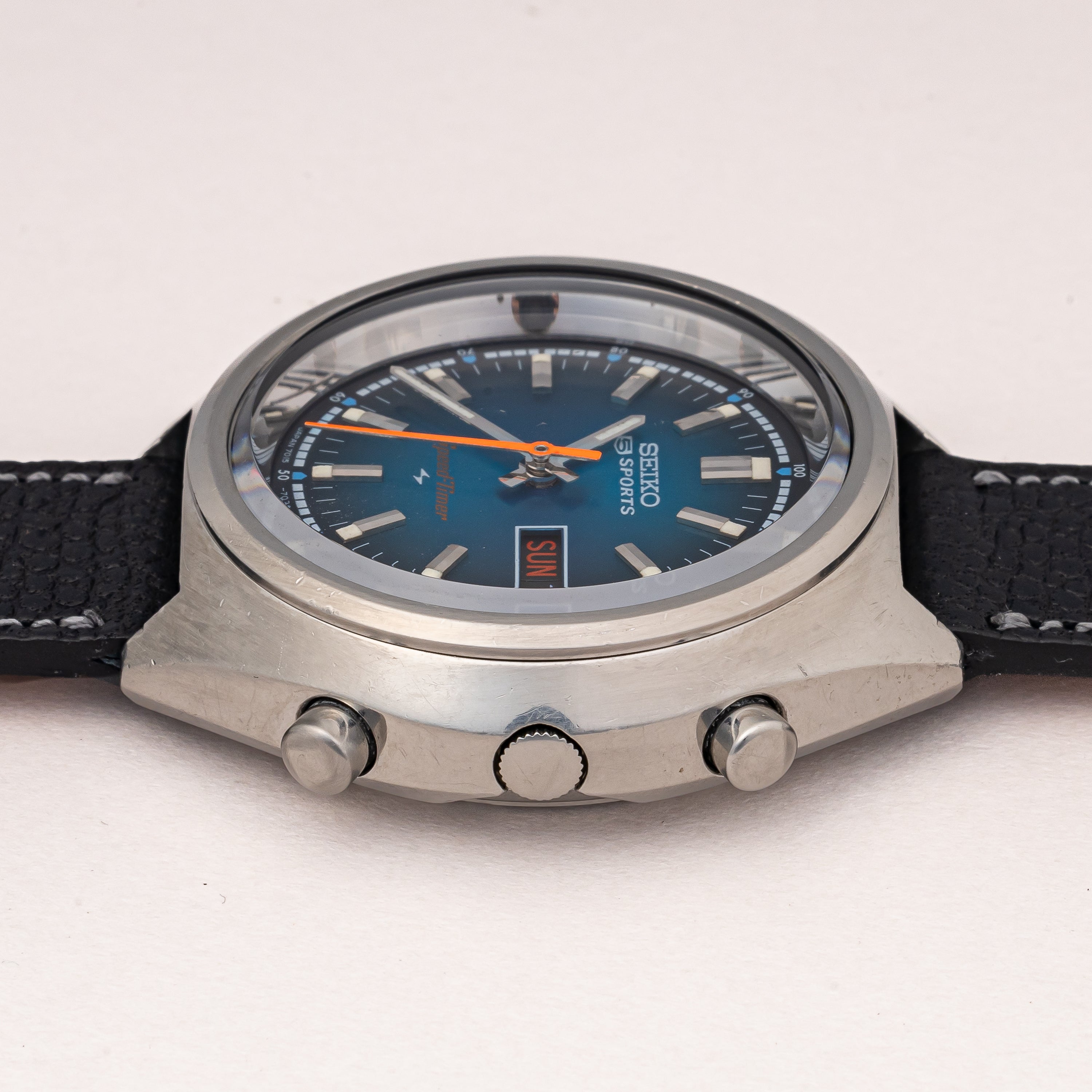 セイコー 5スポーツ スピードタイマー 1973年製 Ref.7015-7000 ブルーダイヤル