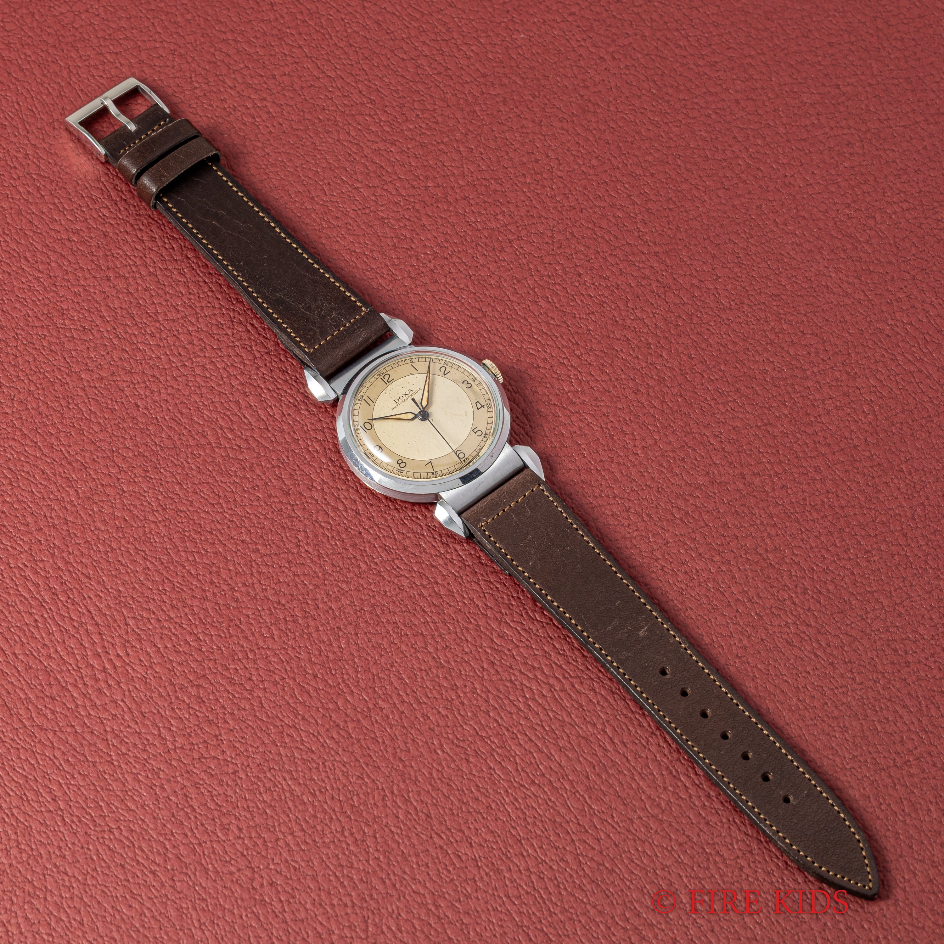 ドクサ フレキシブルラグ センターセコンド 1930年代後半製 35mmビッグケース