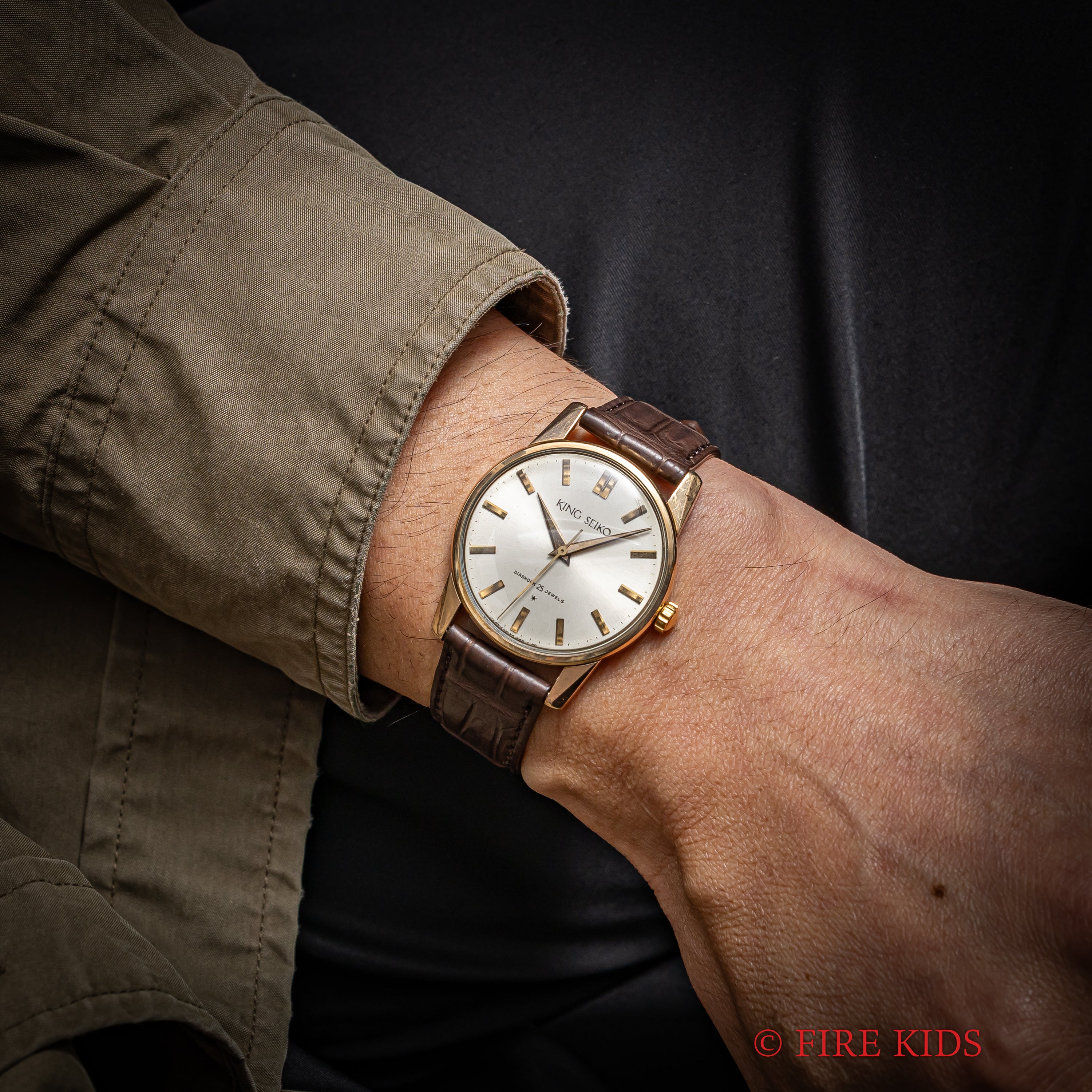 キングセイコー ファーストモデル 1963年製 ADダイヤル Ref.15034 KS 盾メダリオン 14金張り