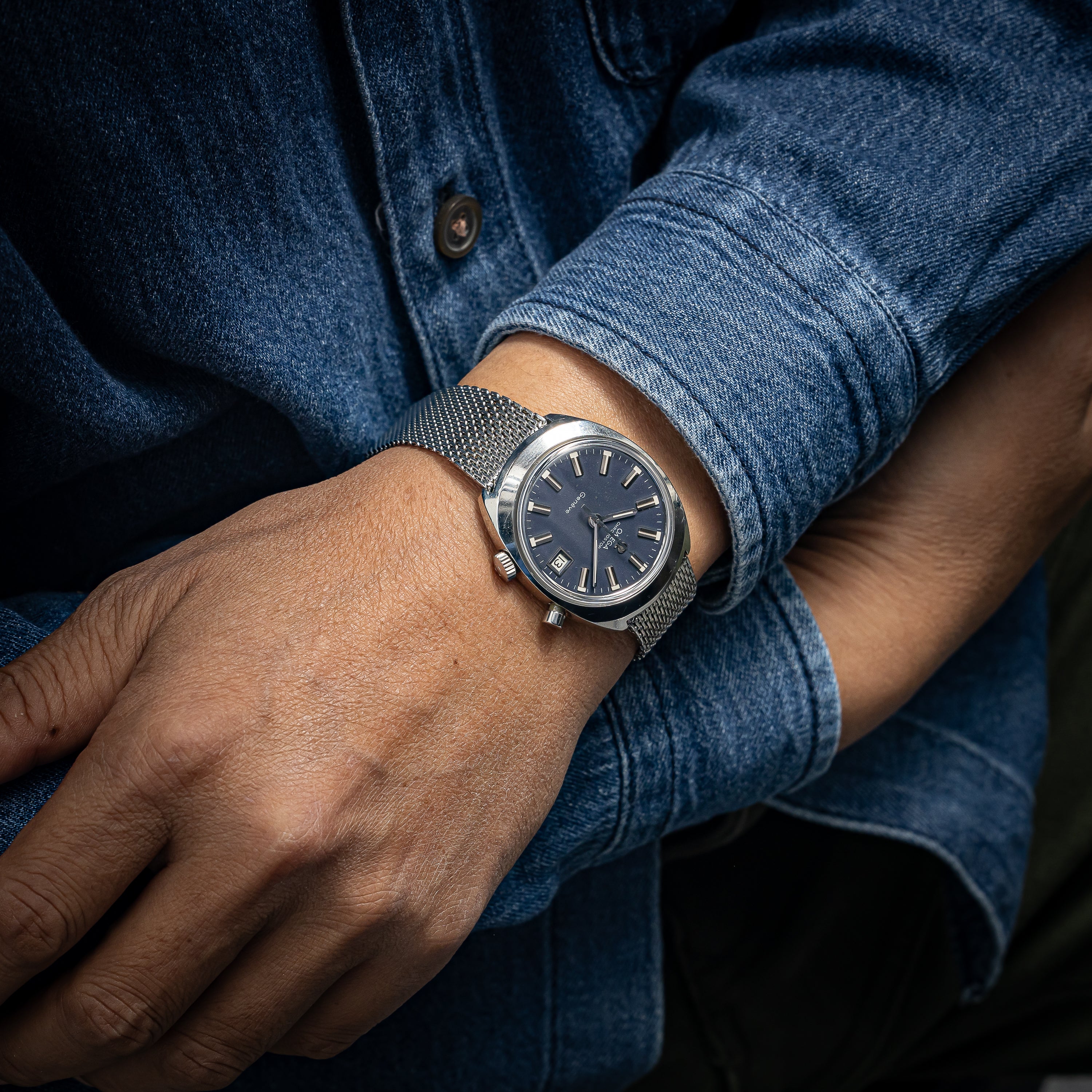 オメガ クロノストップ 1969年製 Ref.160.009 ネイビーダイヤル