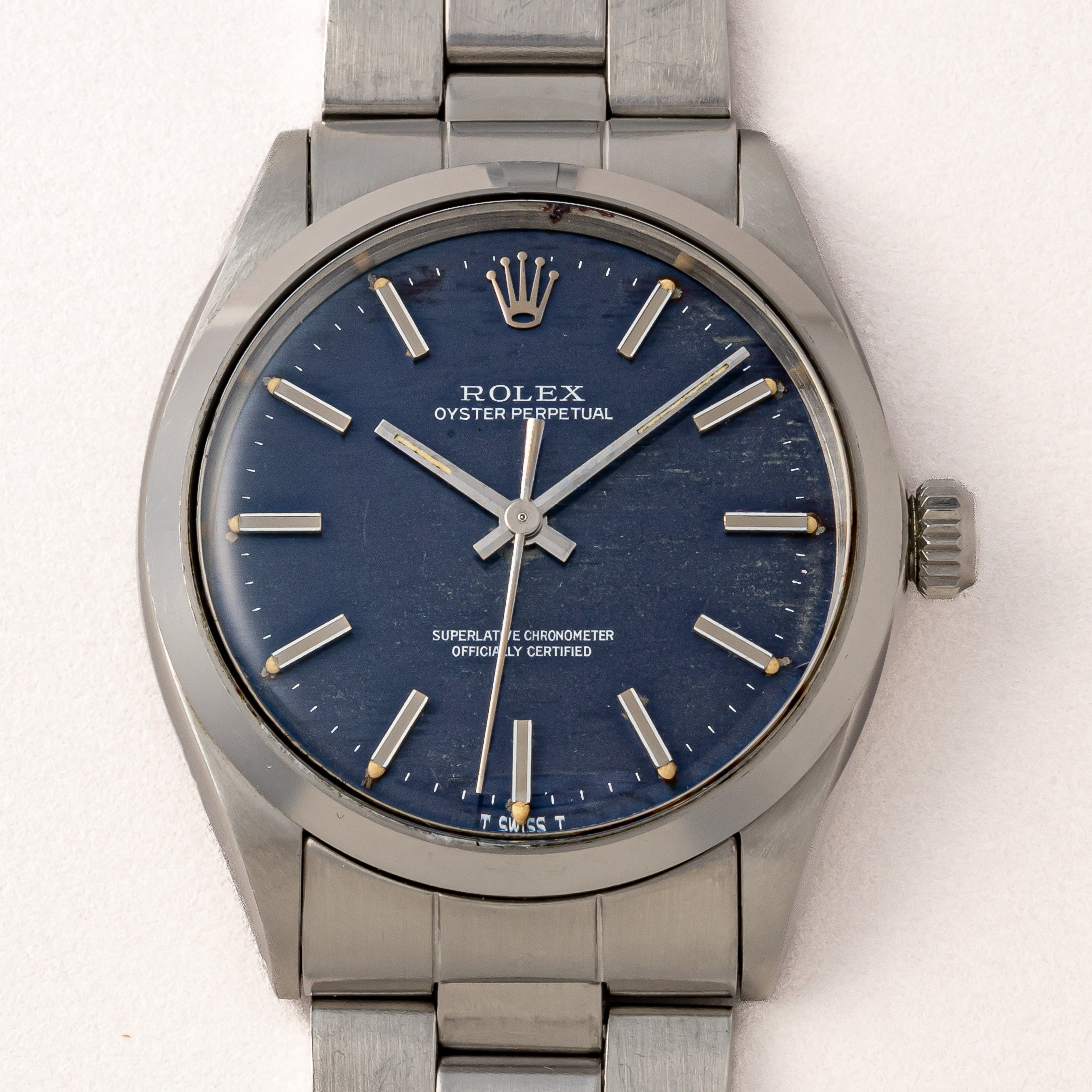 ロレックス オイスターパーペチュアル 1969年製 Ref.1002 ブルーブリックダイヤル