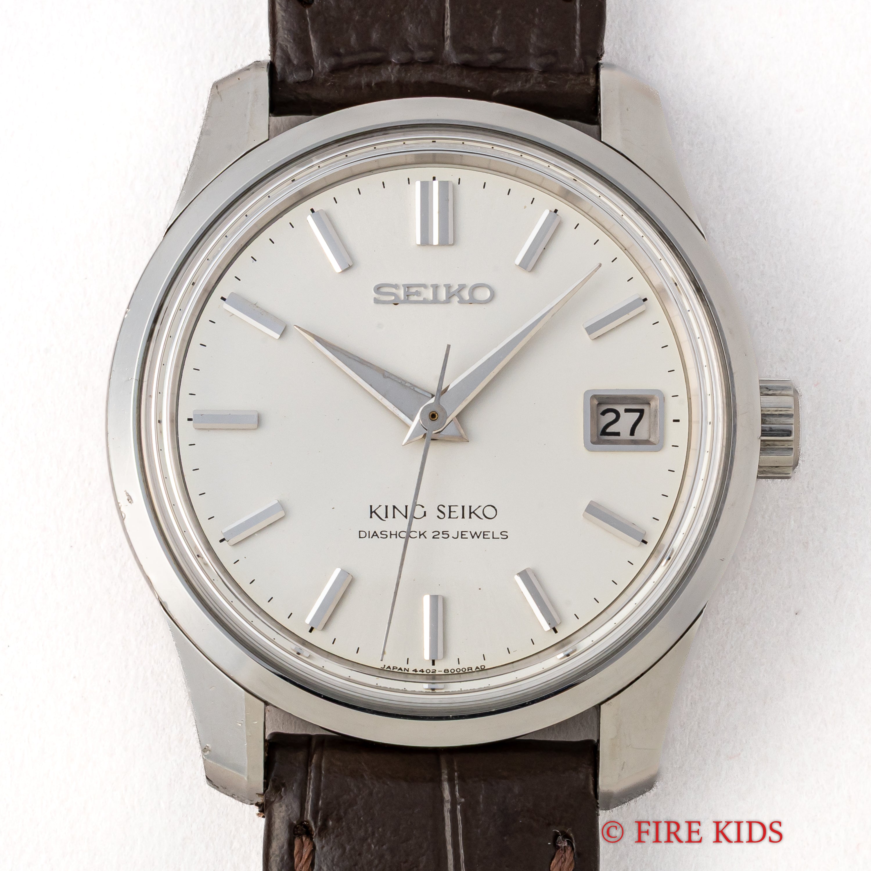 キングセイコー 1966年製 Ref.4402-8000 44KS前期型盾メダリオン シルバーダイヤル ロービート手巻き