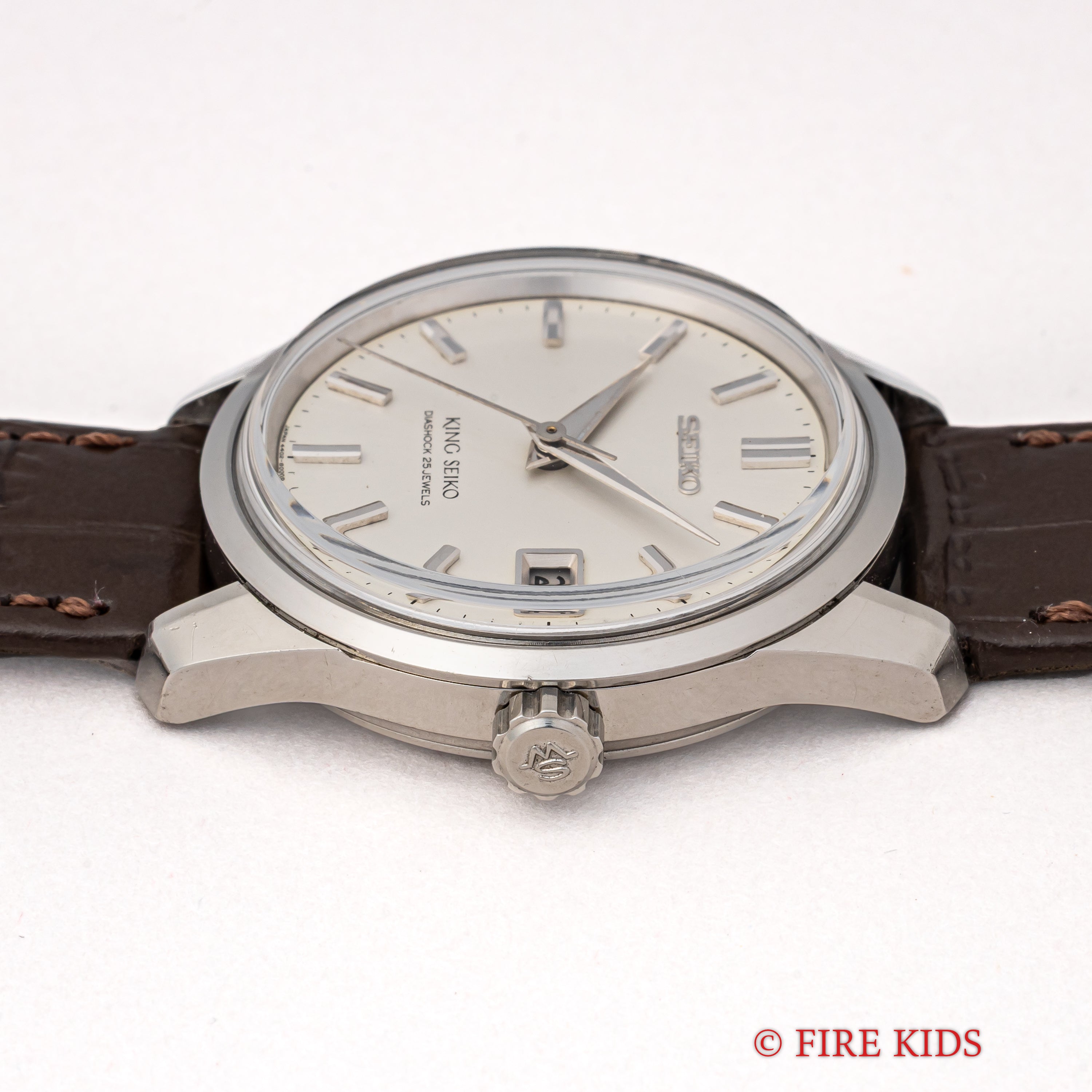 キングセイコー 1966年製 Ref.4402-8000 44KS前期型盾メダリオン シルバーダイヤル ロービート手巻き