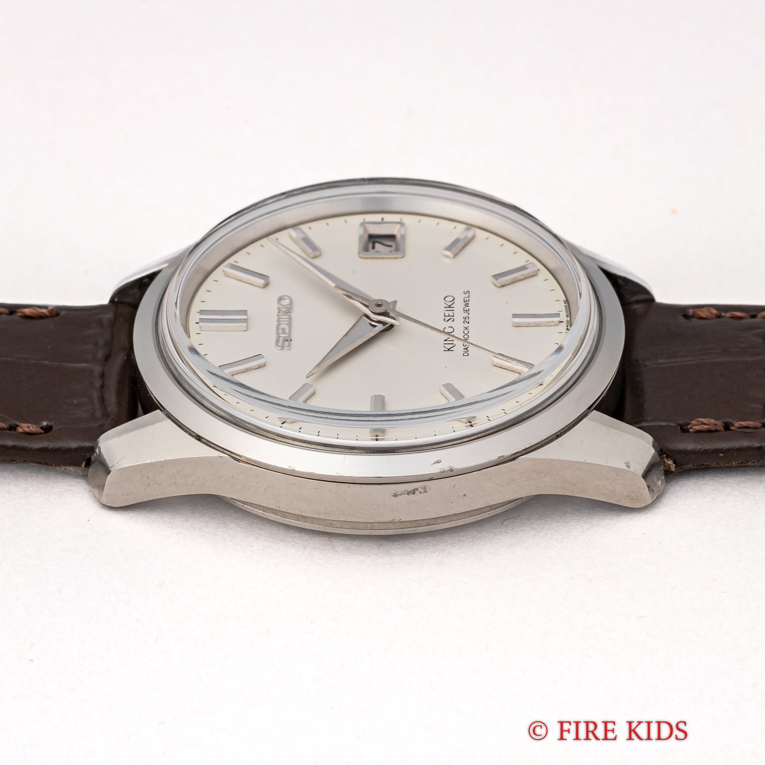 キングセイコー 1966年製 Ref.4402-8000 44KS前期型盾メダリオン シルバーダイヤル ロービート手巻き