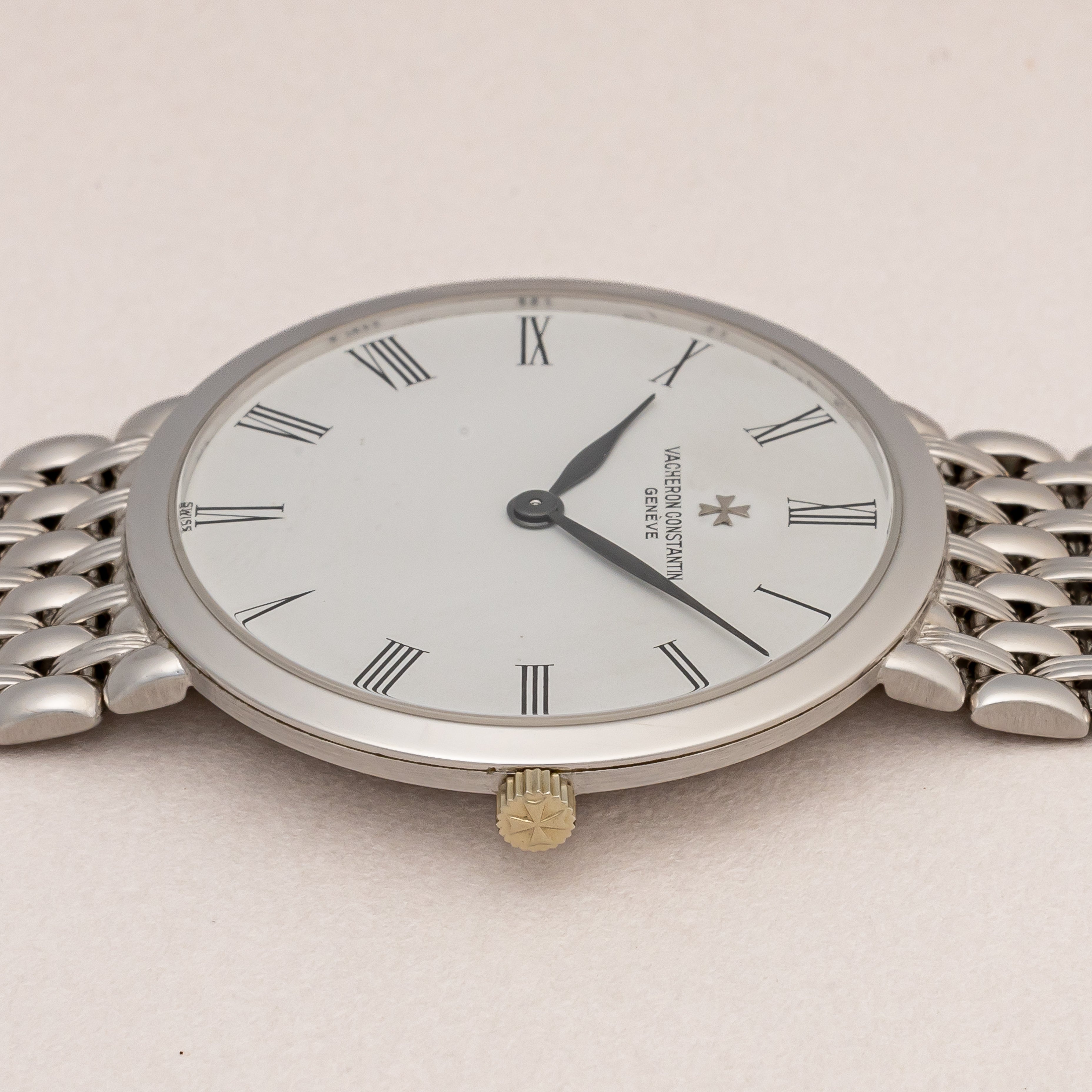 ヴァシュロン・コンスタンタン ラウンドケース 2000年代製 Ref.33093 18金ホワイトゴールド 革ケース付き