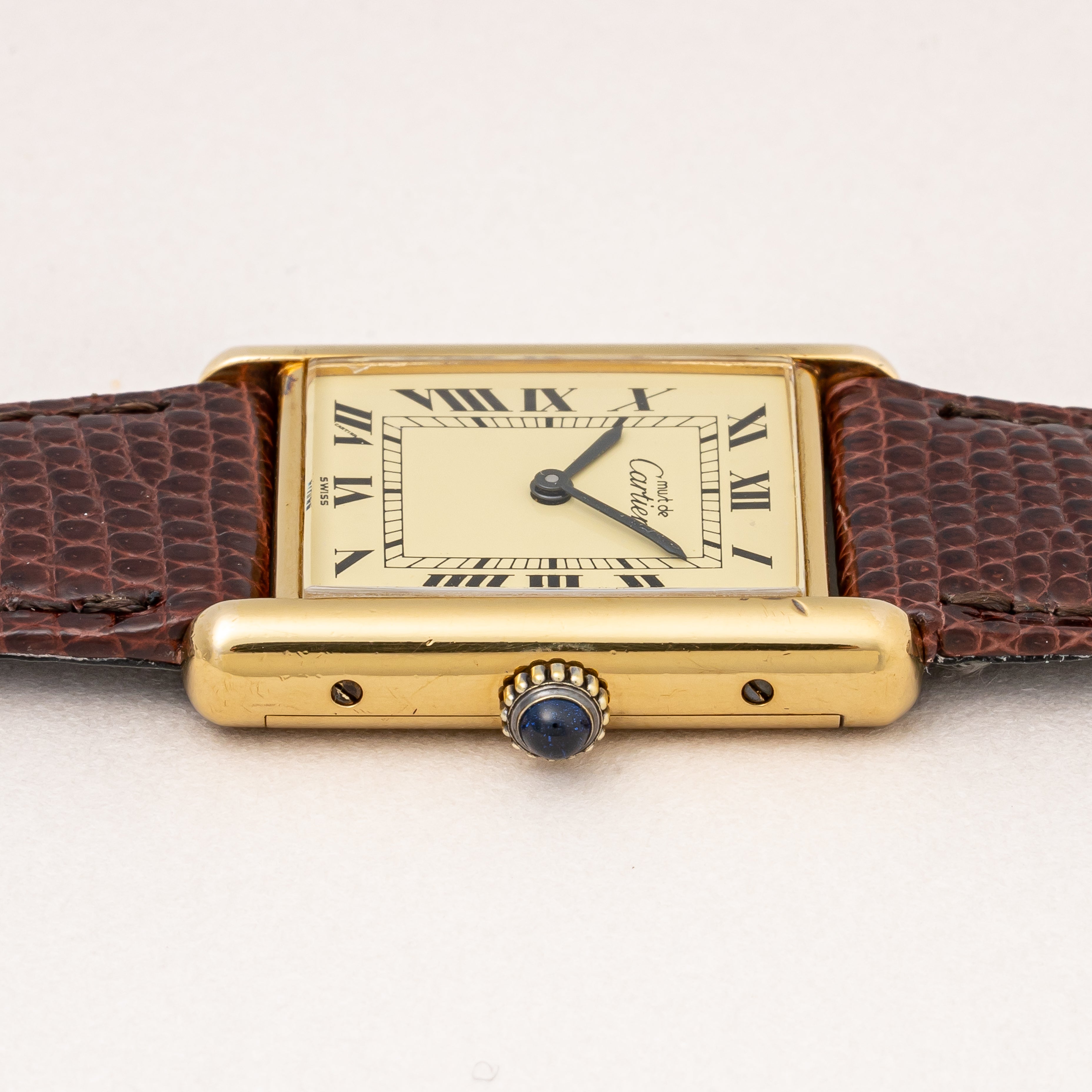 カルティエ マストタンク LM 1980年代製 アイボリーローマンダイヤル