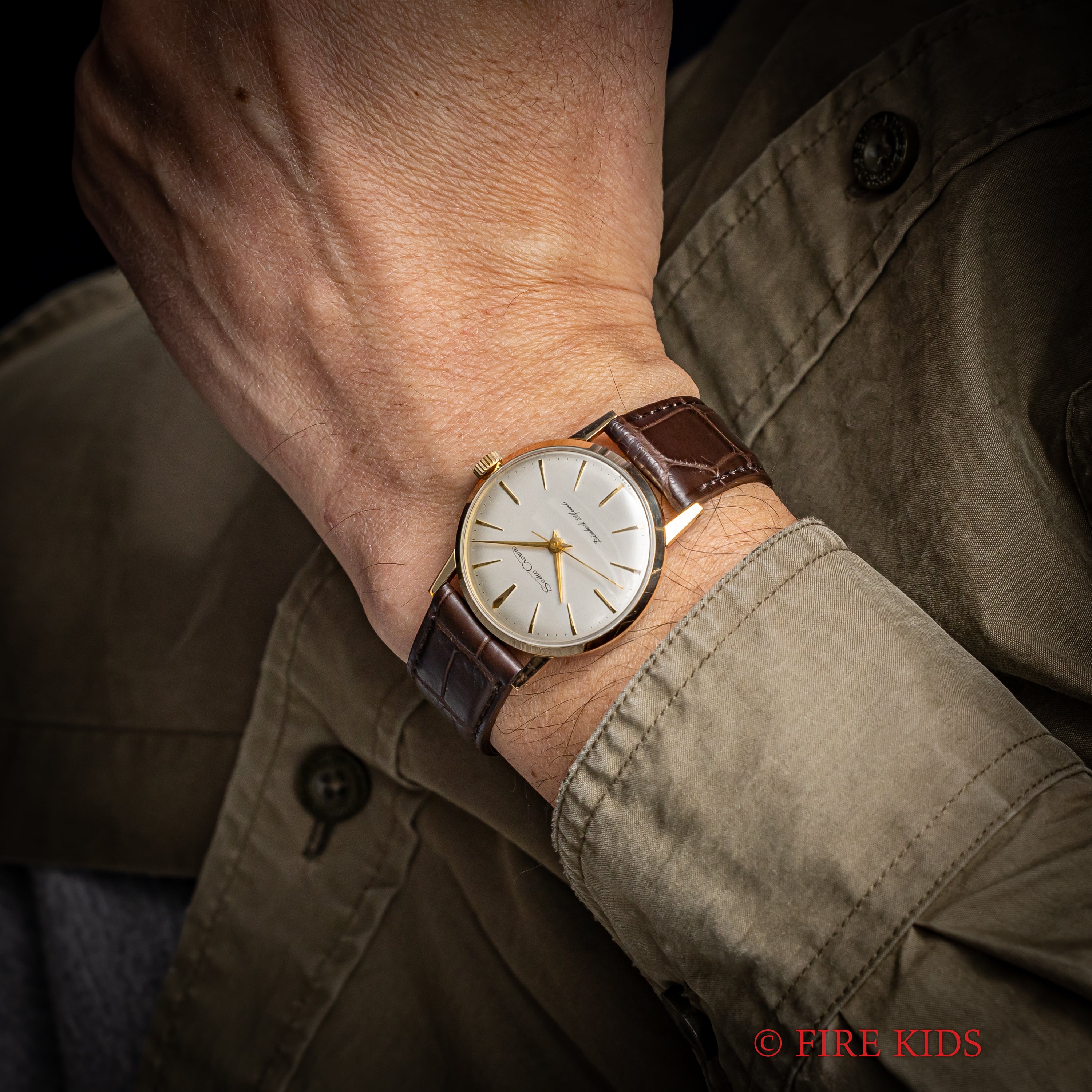 セイコー クロノス 1959年製 21石手巻 14KGF 手巻き