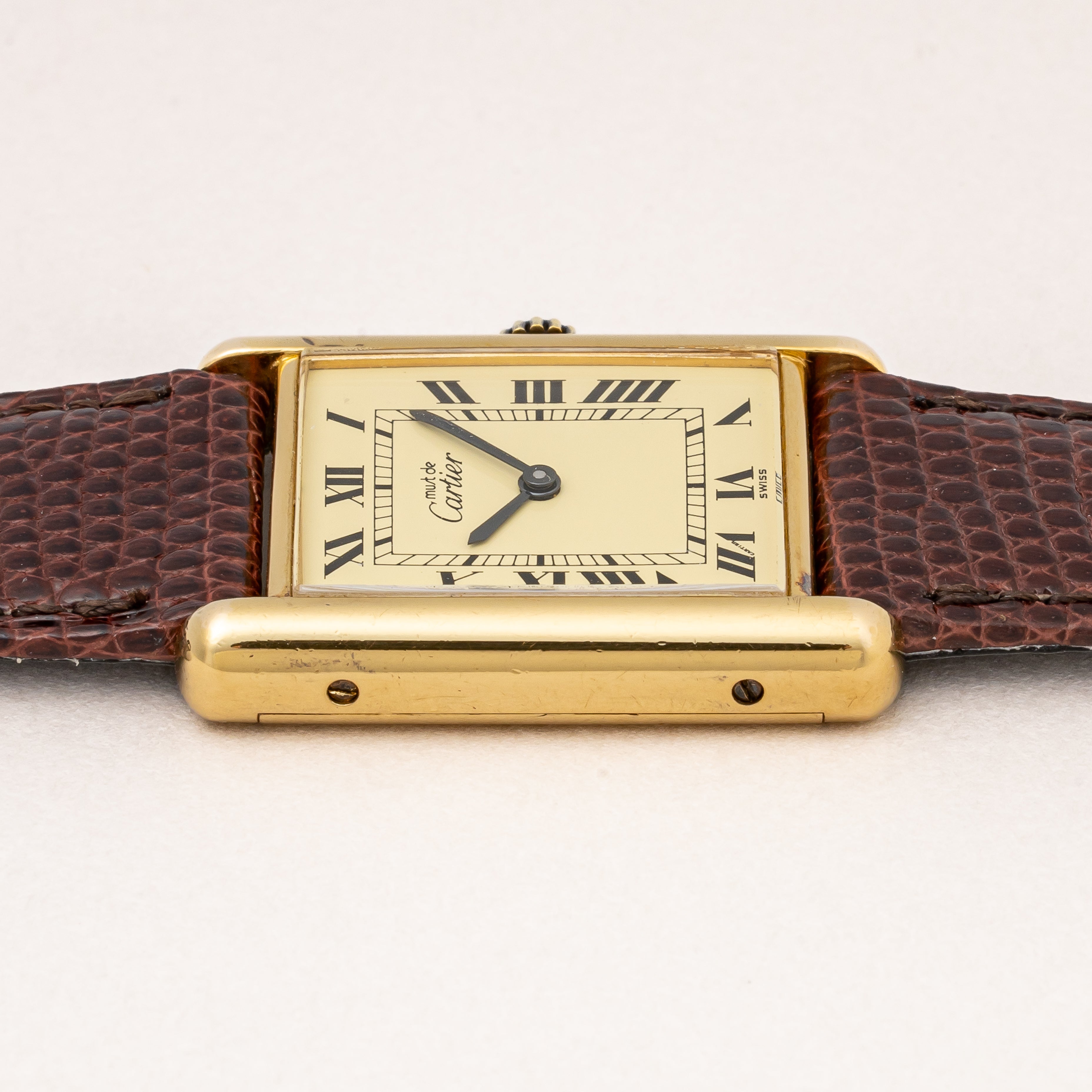 カルティエ マストタンク LM 1980年代製 アイボリーローマンダイヤル