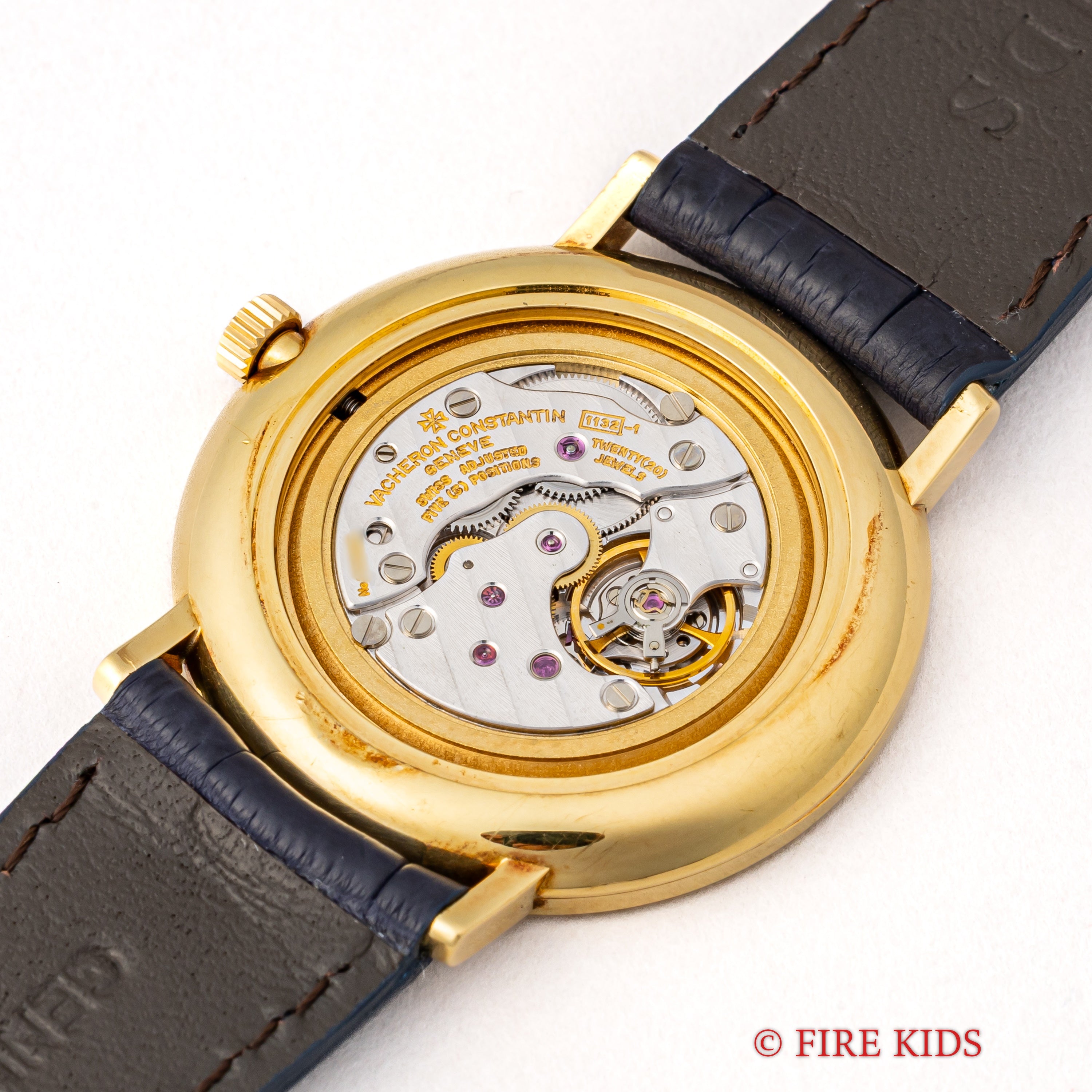 ヴァシュロン・コンスタンタン 18金無垢薄型ラウンドケース 1990年代製 手巻き Cal.1132-1 Ref.31039 純正金無垢尾錠付き