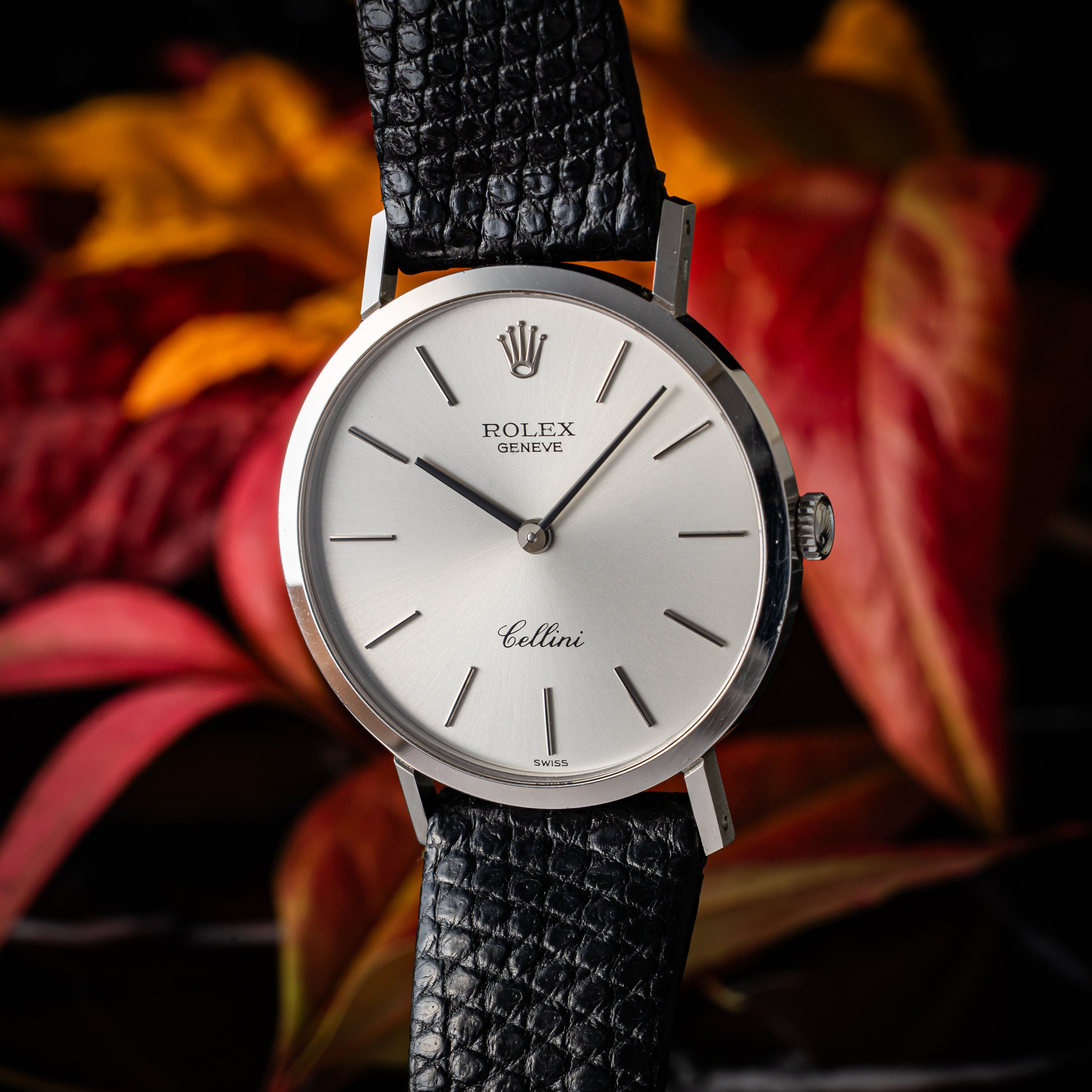 ロレックス チェリーニ 1976年製 Ref.4112 18金ホワイトゴールド 箱、ギャランティー付き