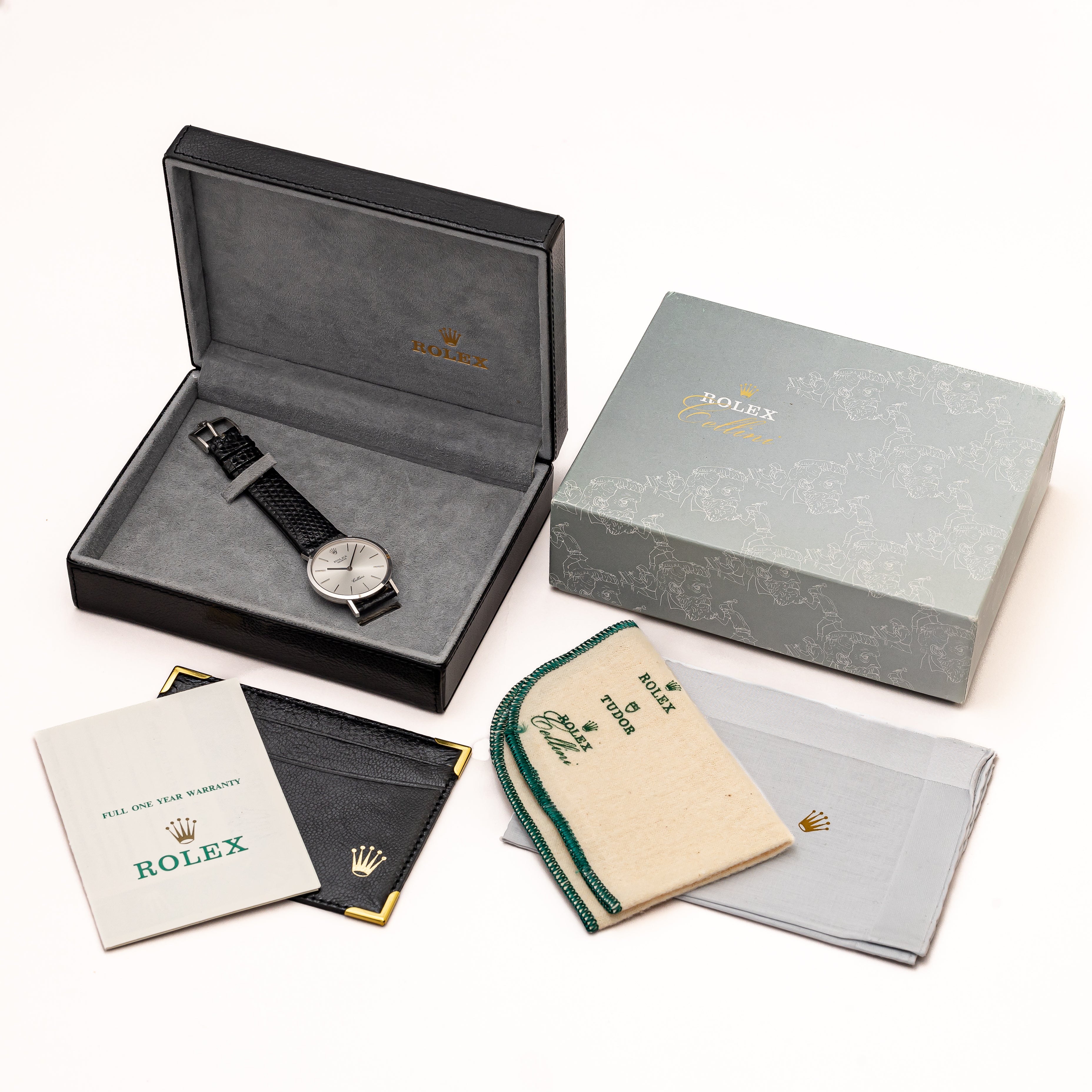 ロレックス チェリーニ 1976年製 Ref.4112 18金ホワイトゴールド 箱、ギャランティー付き