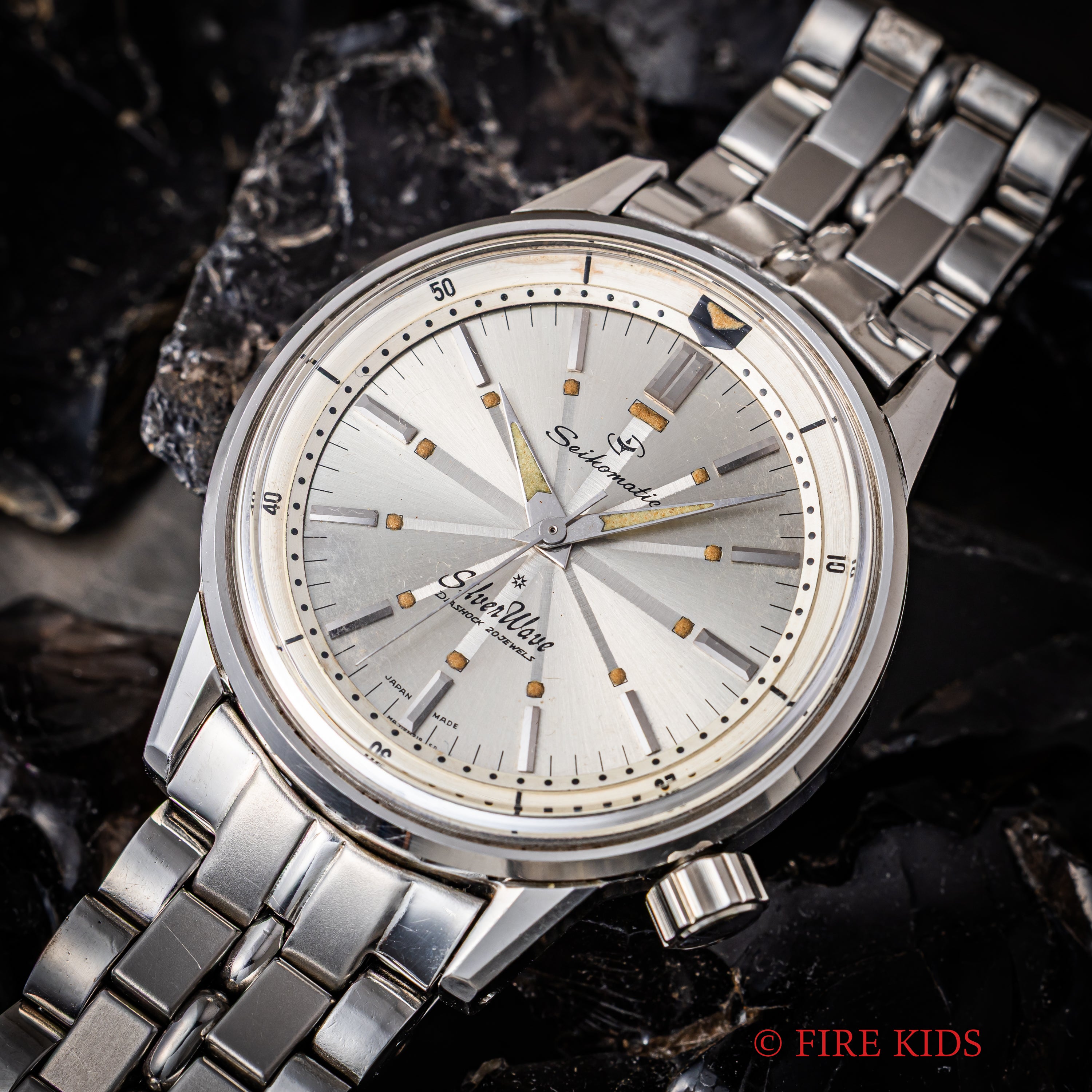 セイコー スポーツマチック シルバーウェーブ ブレス付 アンティーク品