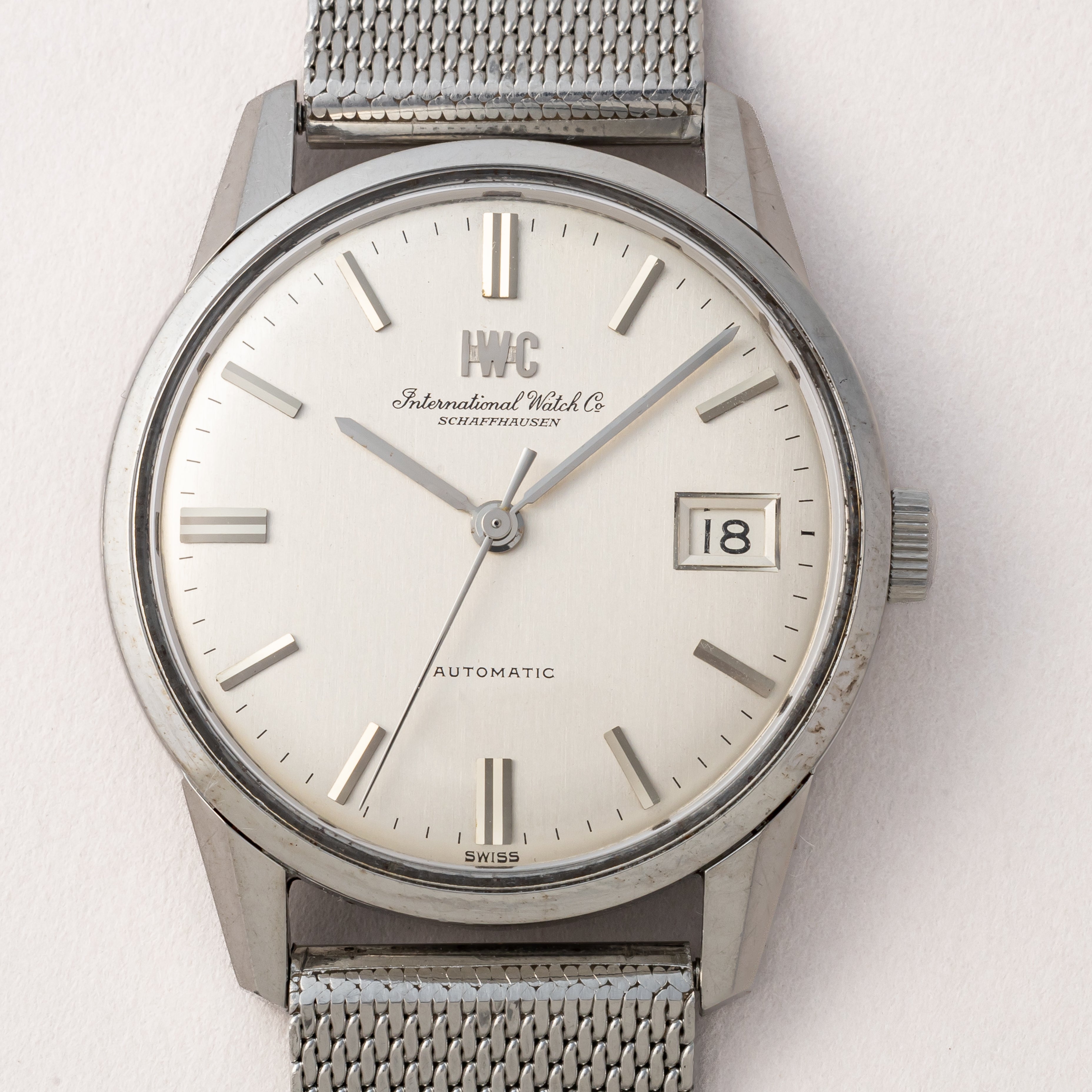 IWC ラウンドケース 1970年製/昭和45年製 Ref.R810AD 純正メッシュブレス付き