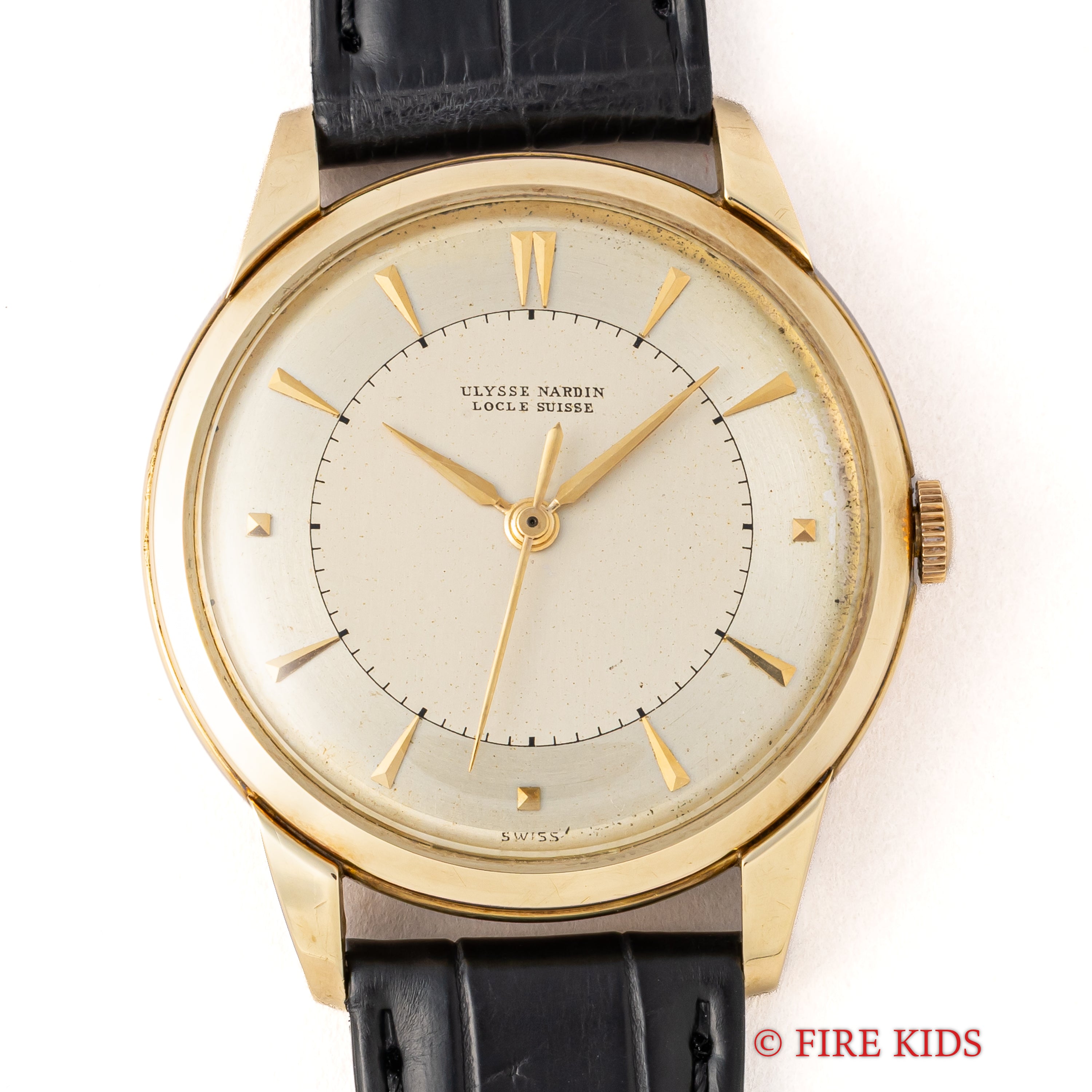 ユリスナルダン 14金無垢イエローゴールドケース 1950年代製 手巻 Cal.531 センターセコンド