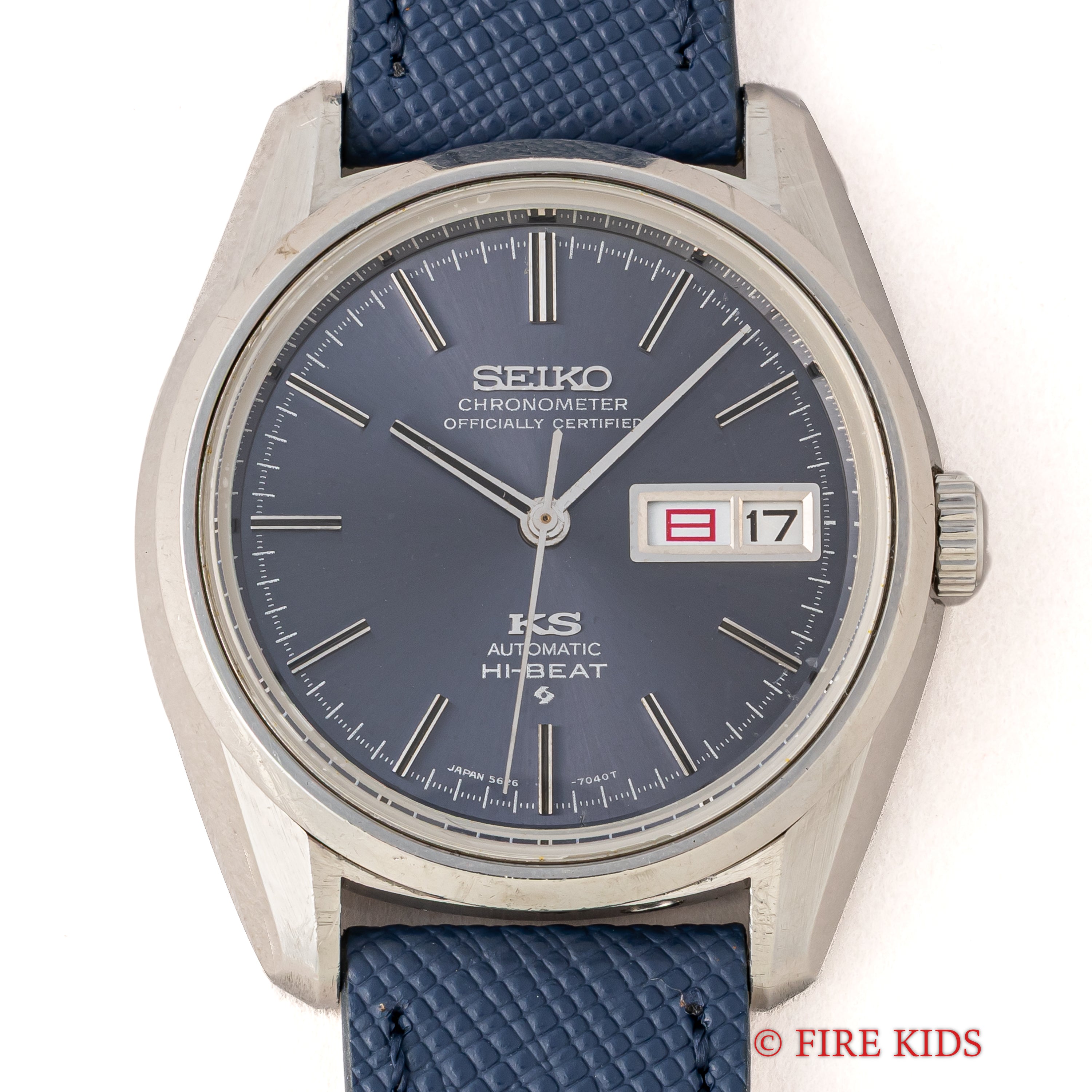 キングセイコー クロノメーター ブルーグレーダイヤル ハイビート 自動巻き 1971年製 Ref.5626-7040 56KS