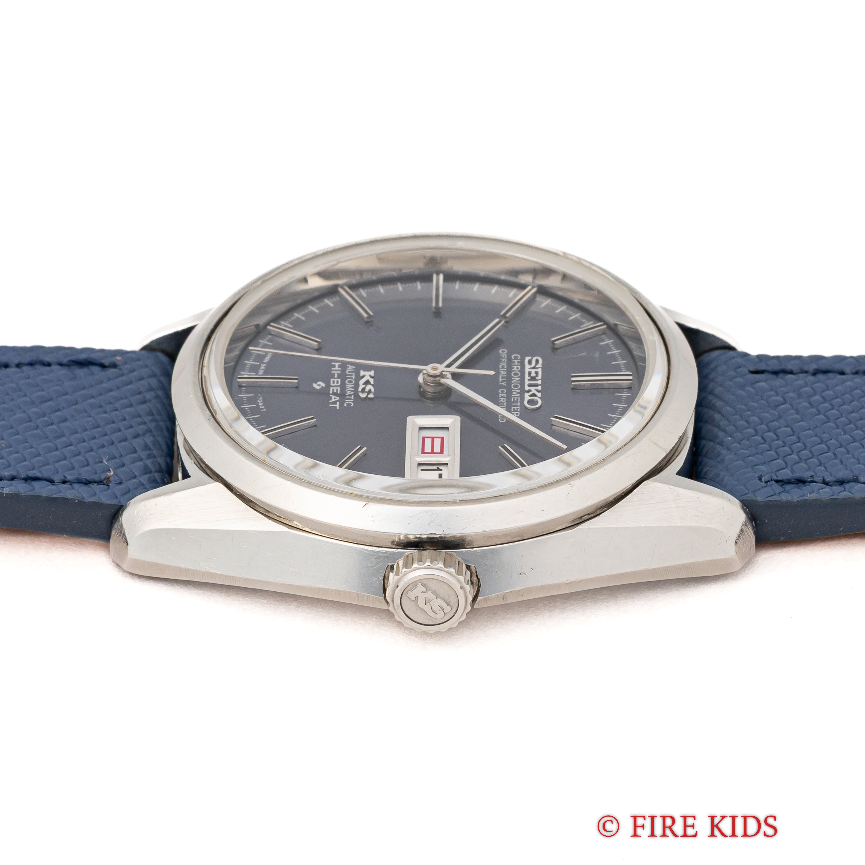 キングセイコー クロノメーター ブルーグレーダイヤル ハイビート 自動巻き 1971年製 Ref.5626-7040 56KS