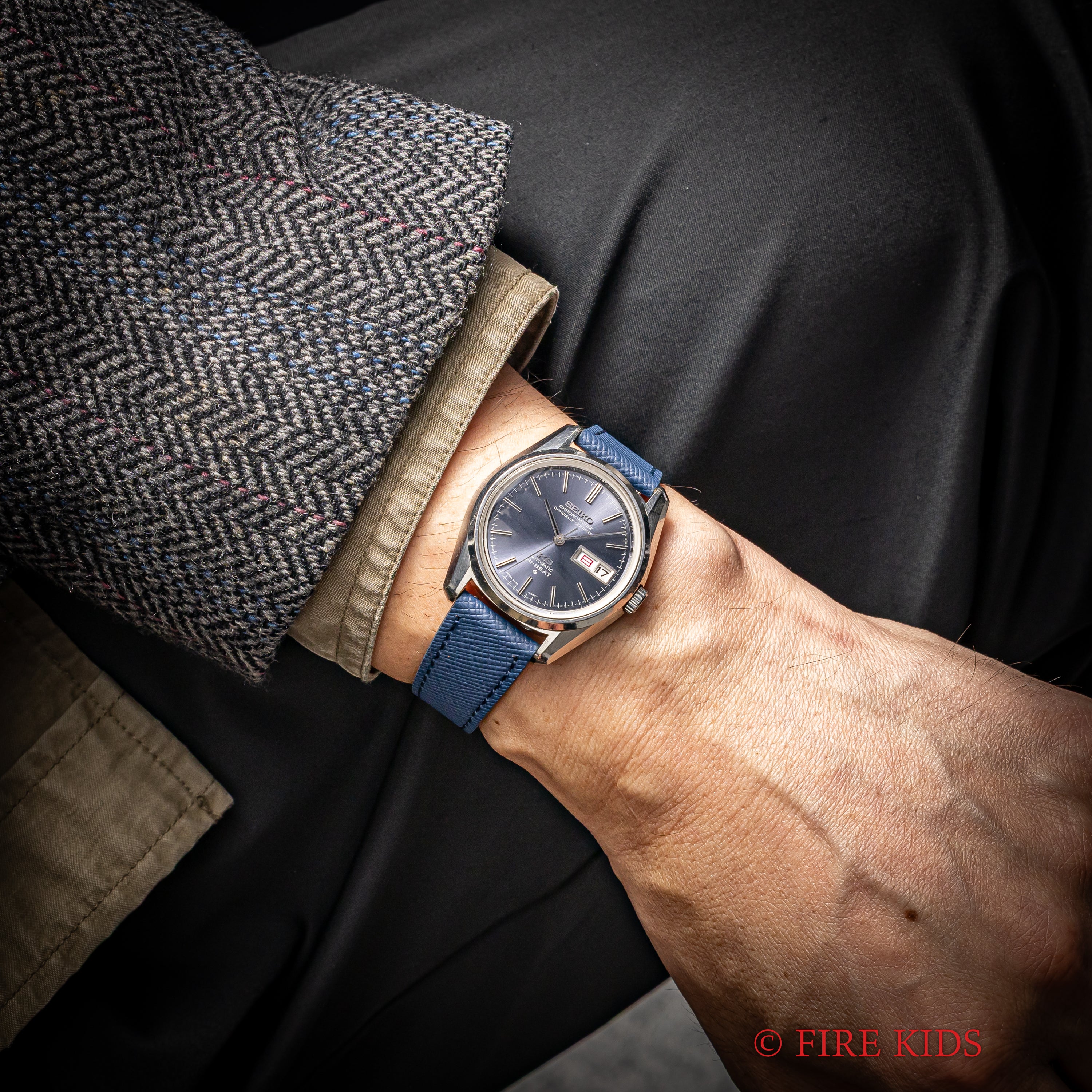 キングセイコー クロノメーター ブルーグレーダイヤル ハイビート 自動巻き 1971年製 Ref.5626-7040 56KS