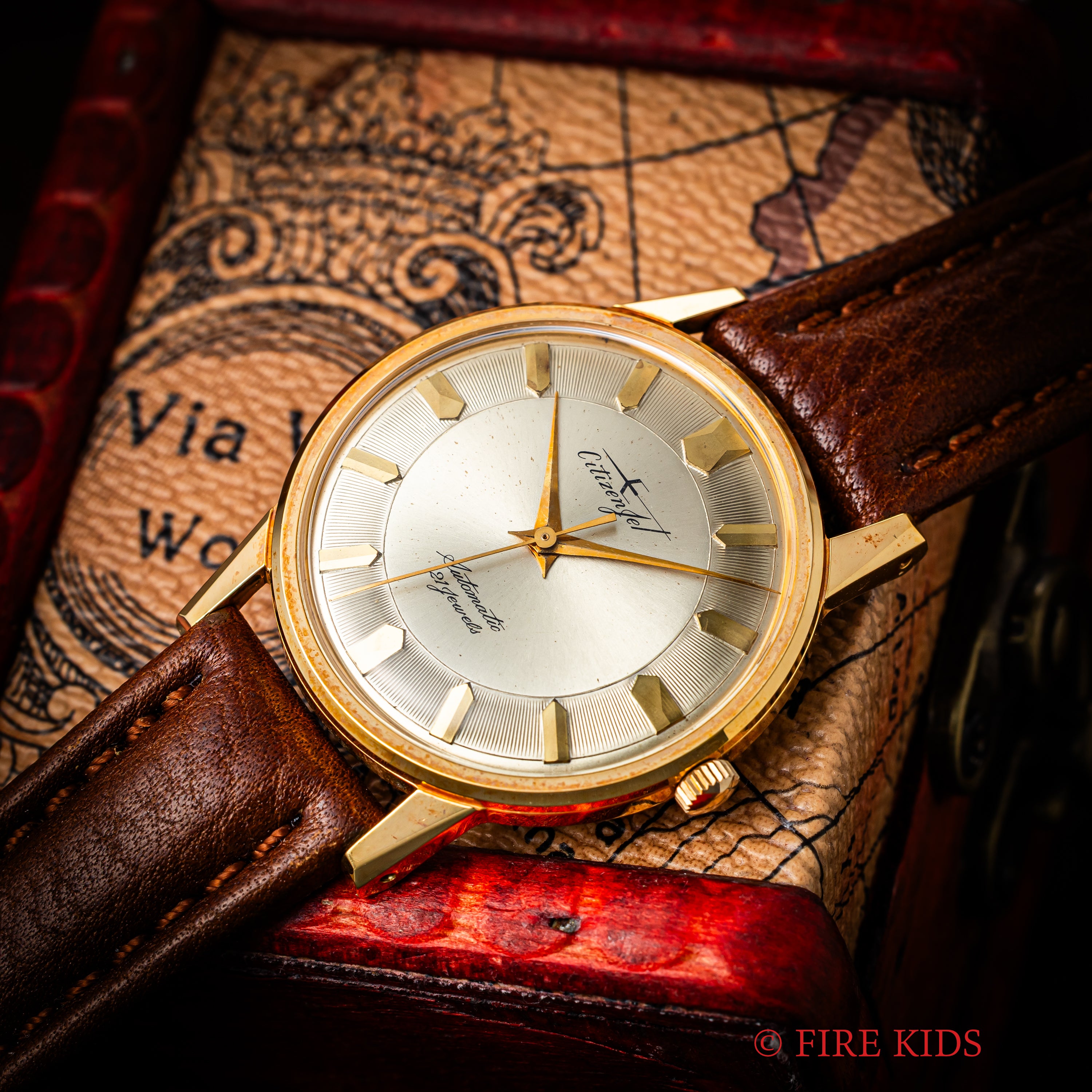 シチズン ジェット 1965年製 21石自動巻き ツートンダイヤル ノンデイト