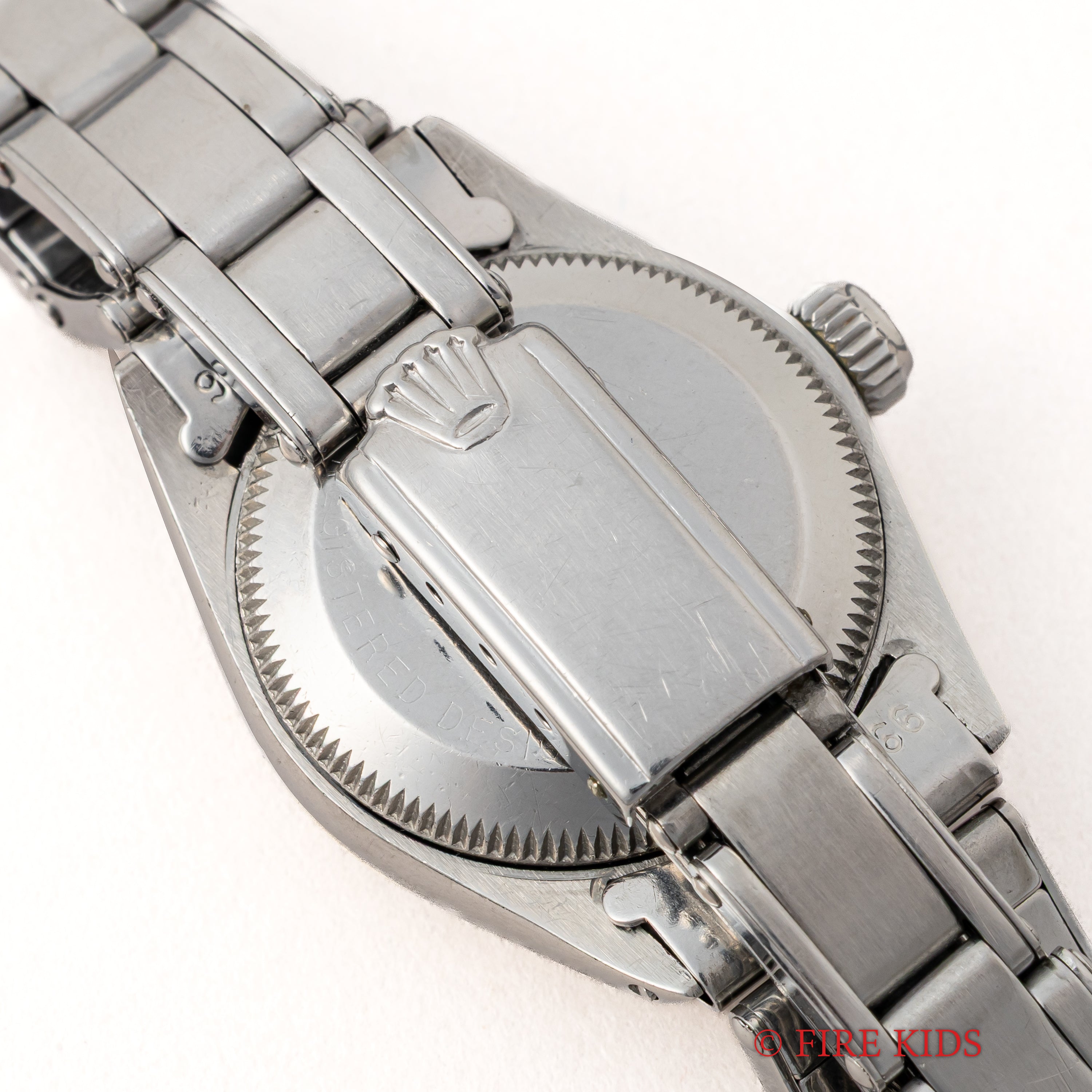 ロレックス オイスターパーペチュアルデイト レディース WGベゼル 1963年製 アルファハンド Ref.6517