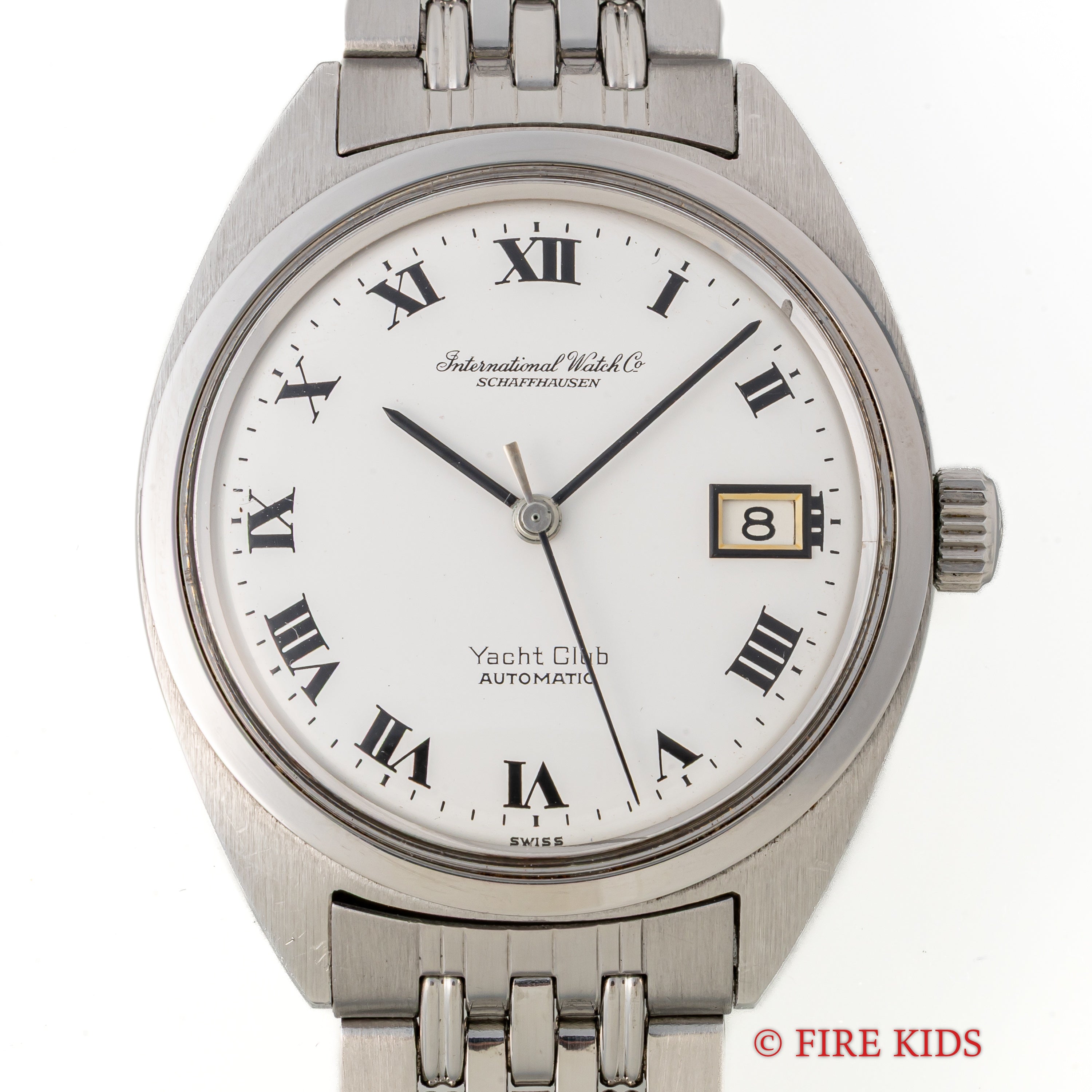 IWC ヨットクラブ Ref.811AD 1973年製 ペラトン式自動巻き Cal.8541B 純正ゲイフレアーブレス付きホワイトローマン