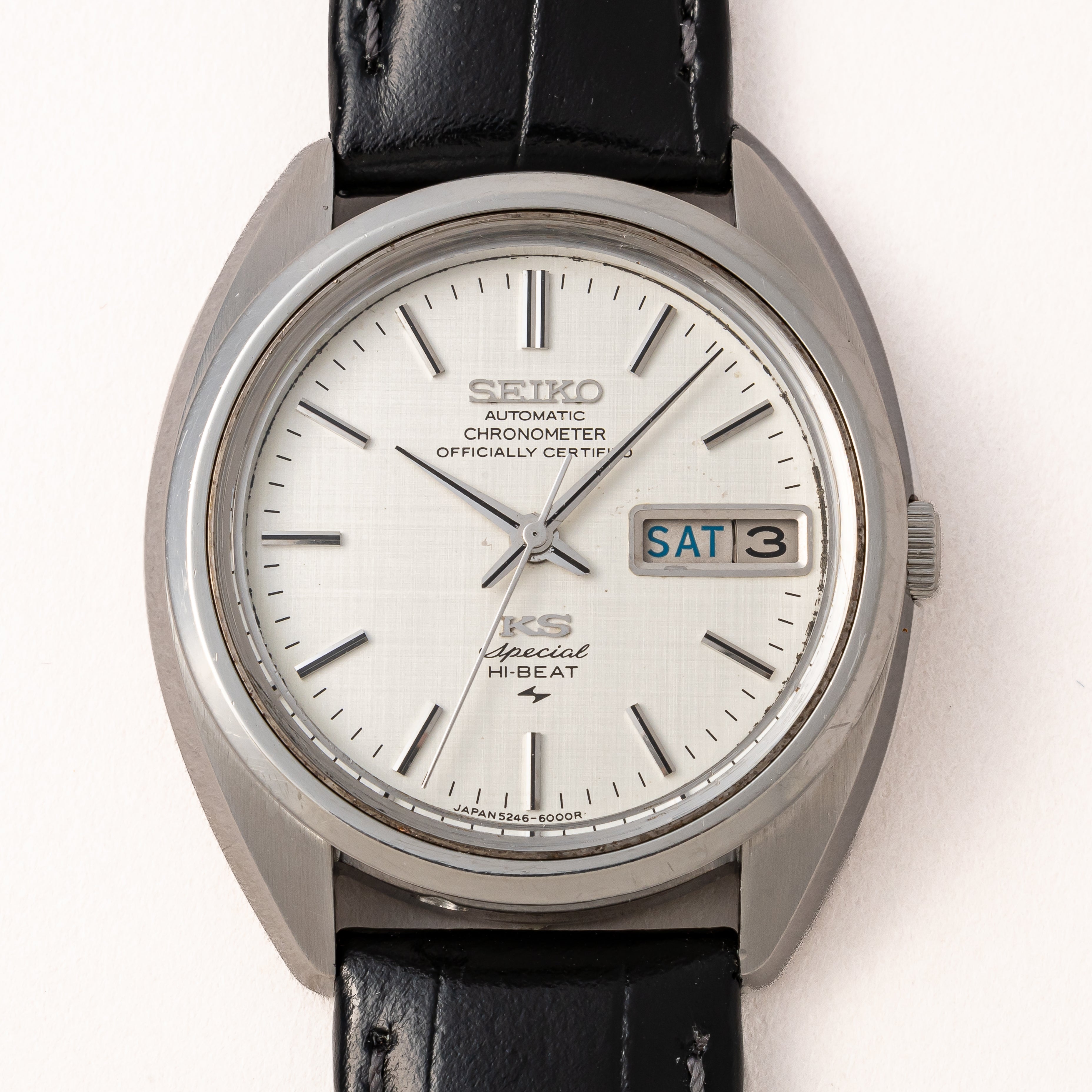 キングセイコー クロノメーター スペシャル 1973年製 Ref.5246-6000 純正尾錠付き 国際電信電話㈱