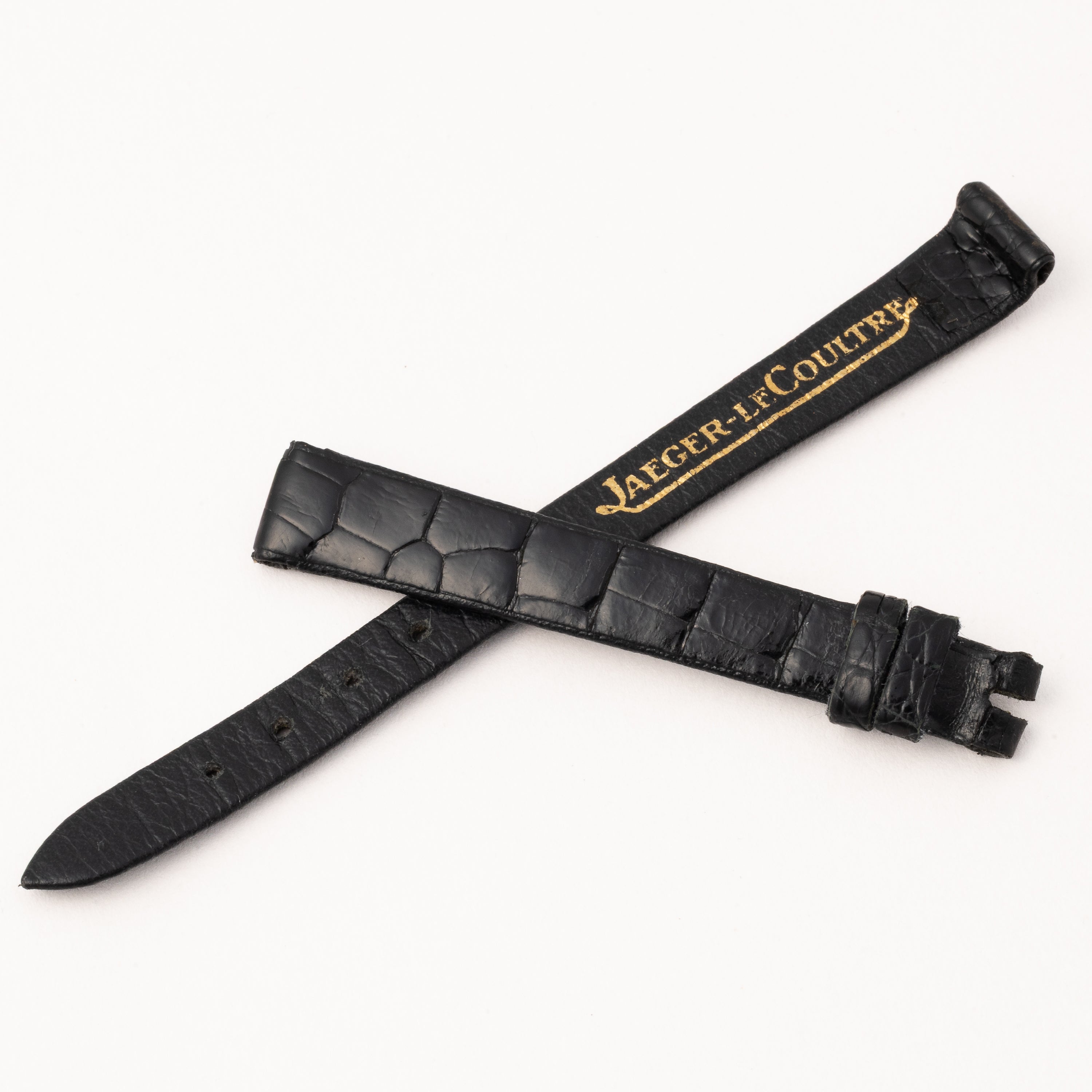 ジャガールクルト 18金無垢スクエアケース ブラックローマン 純正尾錠付き レディース 手巻き