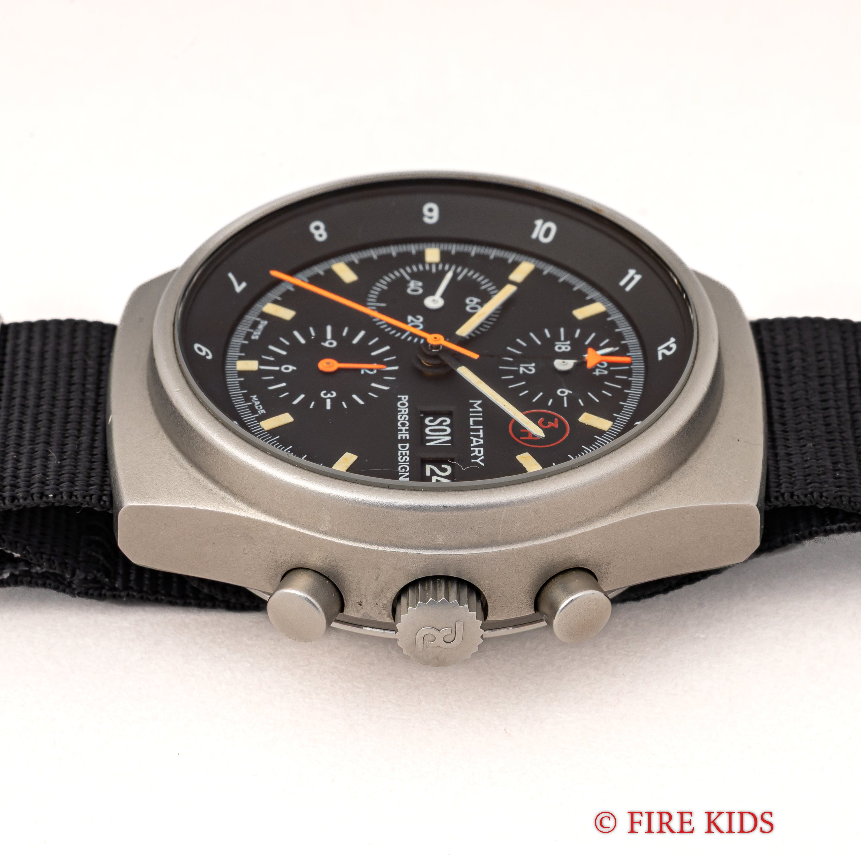 ポルシェデザイン 西ドイツ空軍パイロットウォッチ 3H 1980年代製 自動巻クロノグラフ レマニア5100 オルフィナ