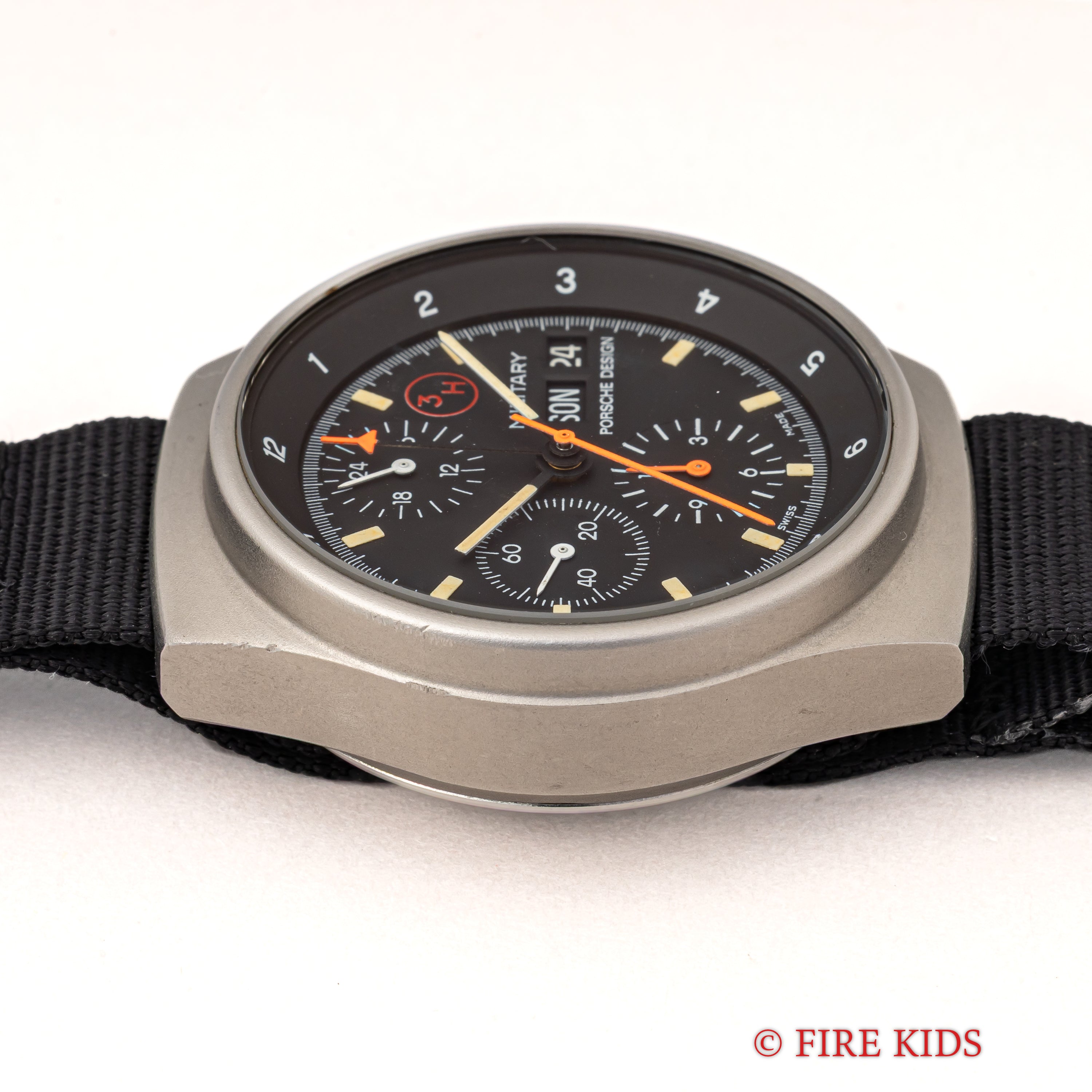 ポルシェデザイン 西ドイツ空軍パイロットウォッチ 3H 1980年代製 自動巻クロノグラフ レマニア5100 オルフィナ