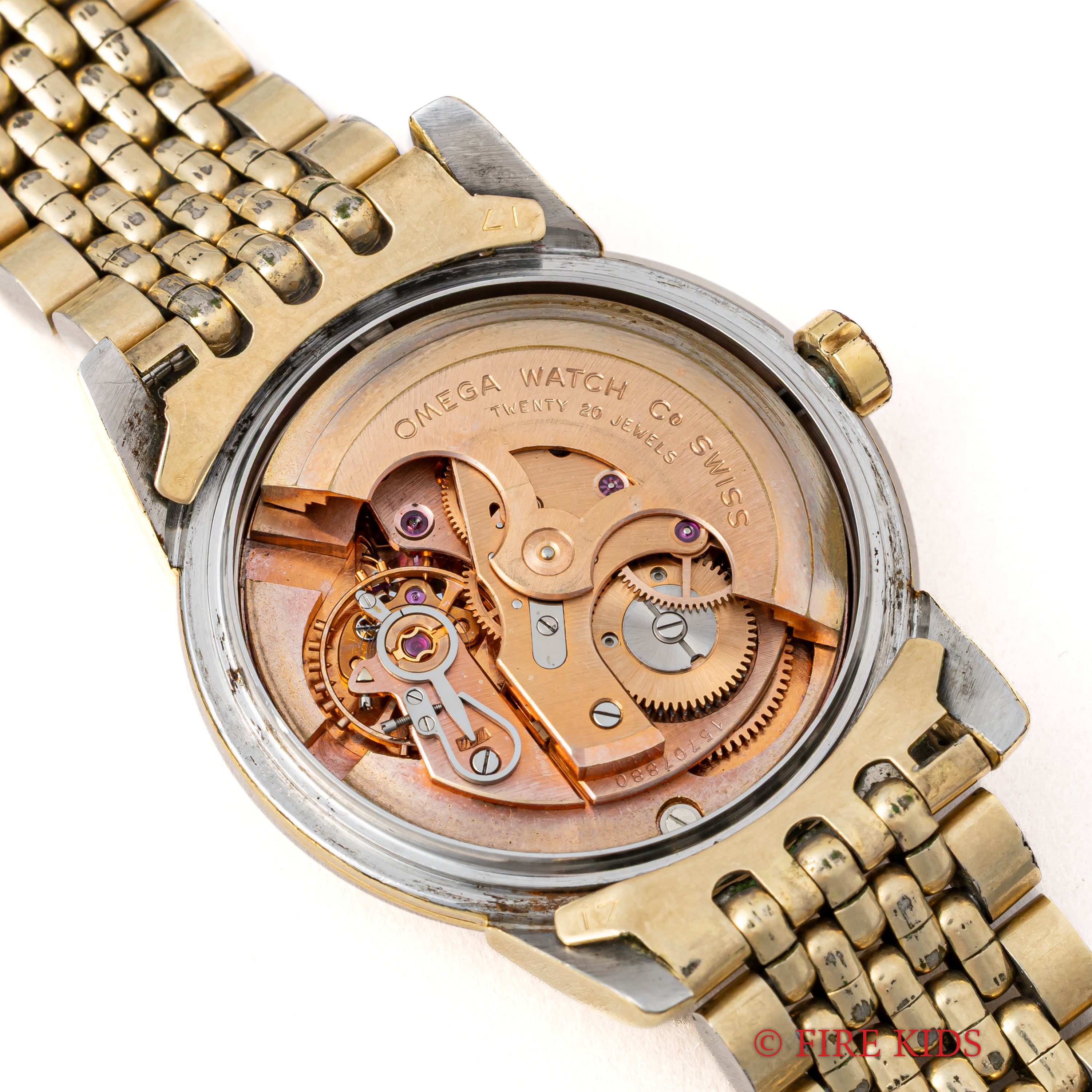 オメガ シーマスター ツートンダイヤル 1956年製 トップゴールドケース 純正ブレス