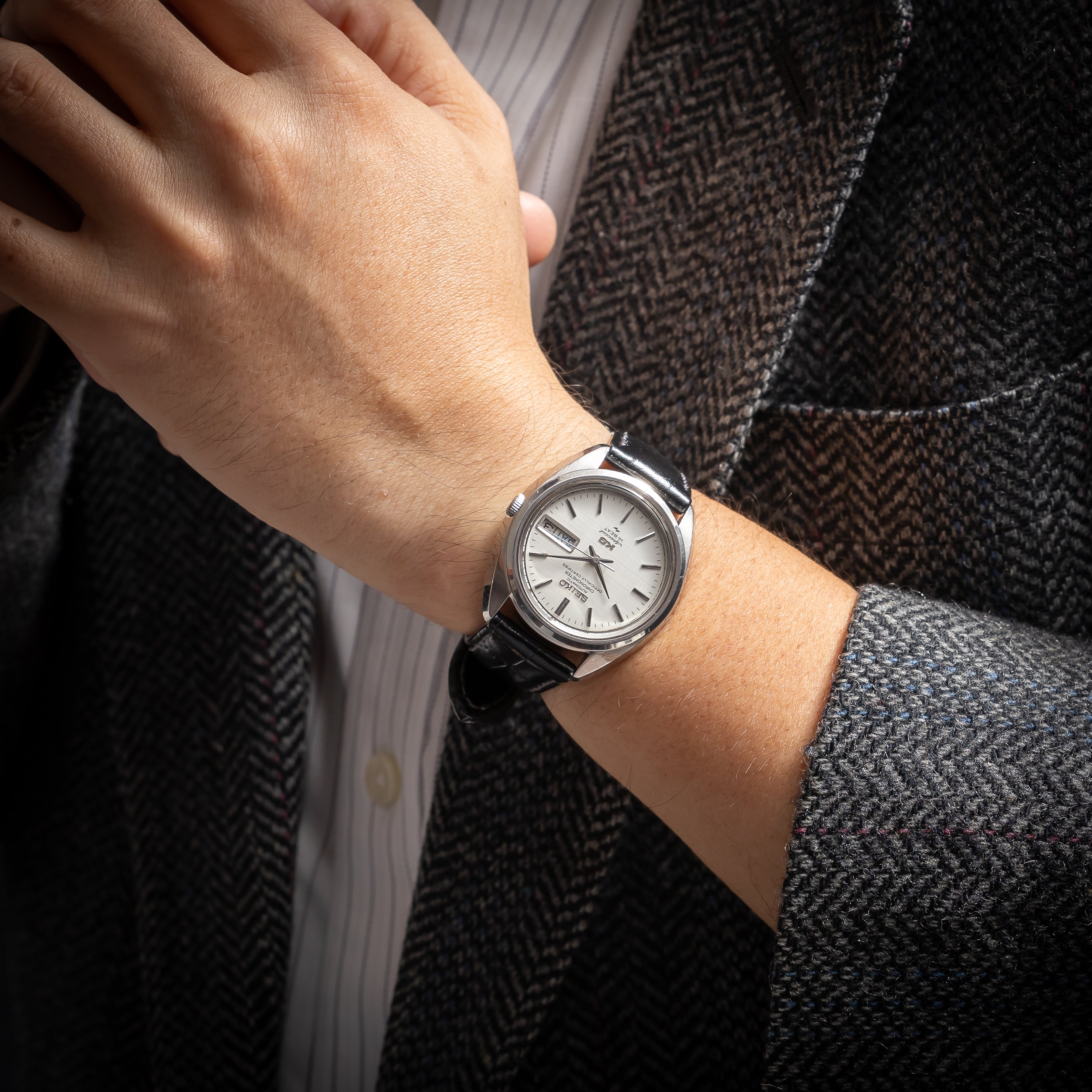 キングセイコー クロノメーター スペシャル 1973年製 Ref.5246-6000 純正尾錠付き 国際電信電話㈱