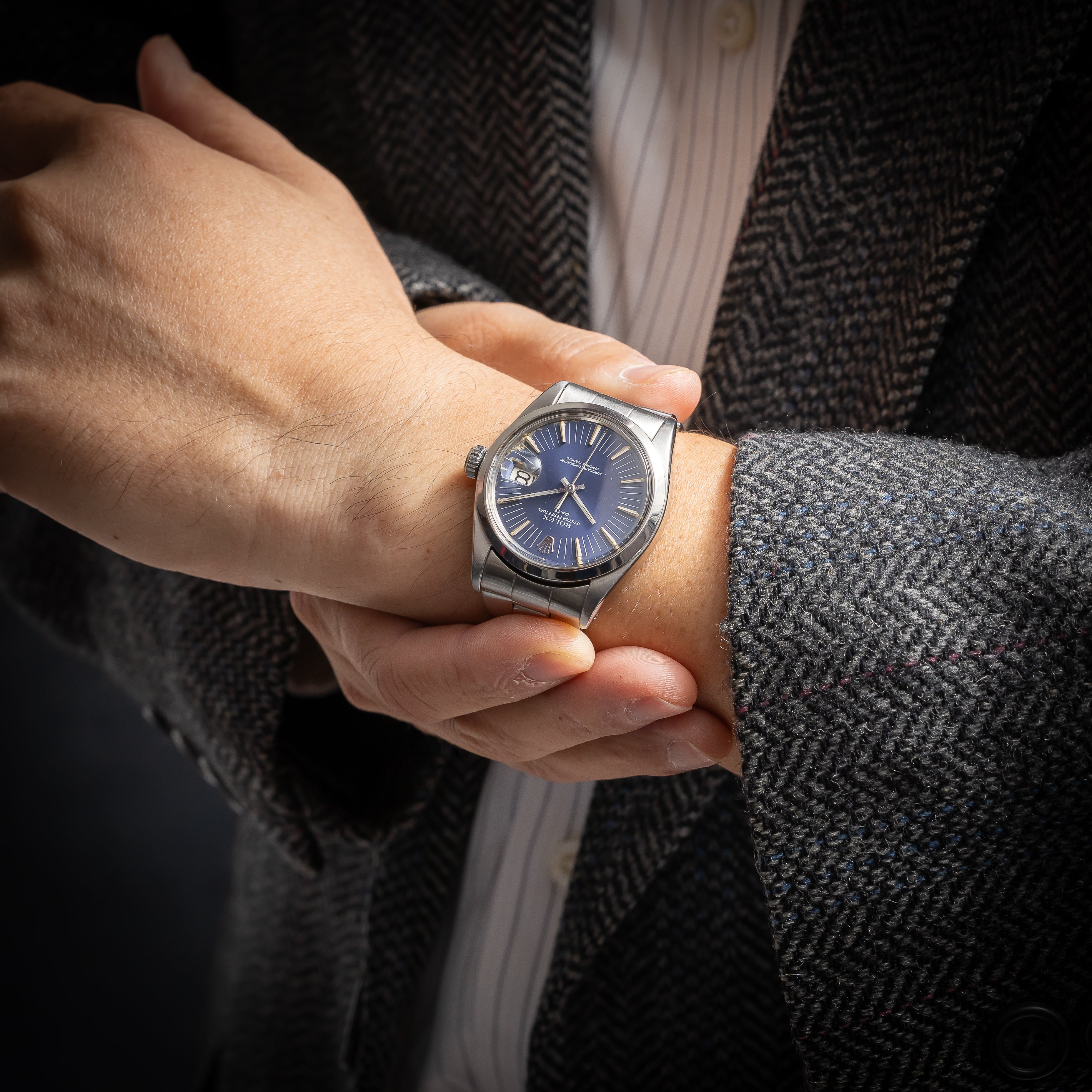 ロレックス パーペチュアルデイト 1971年製 Ref.1500 ブルーラジアルダイヤル