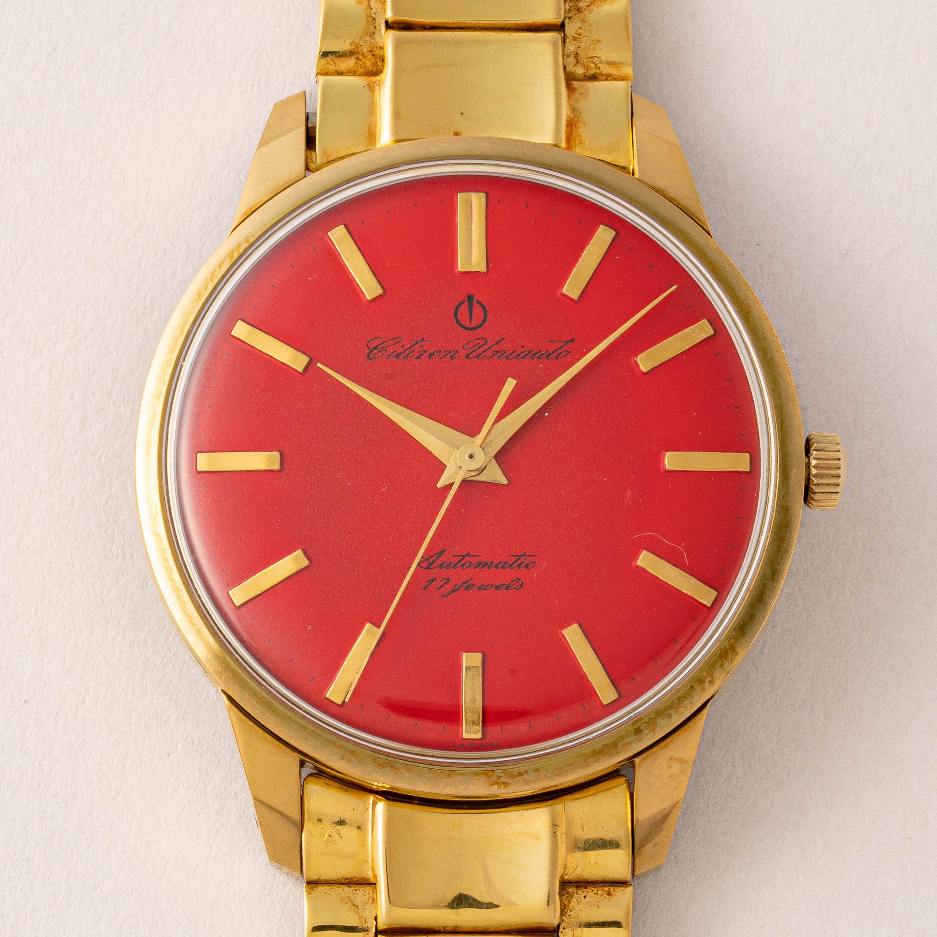 シチズン ユニオート 1963年製 Ref.UNI5901 C.G.P レッドダイヤル 未使用品 タグ付き