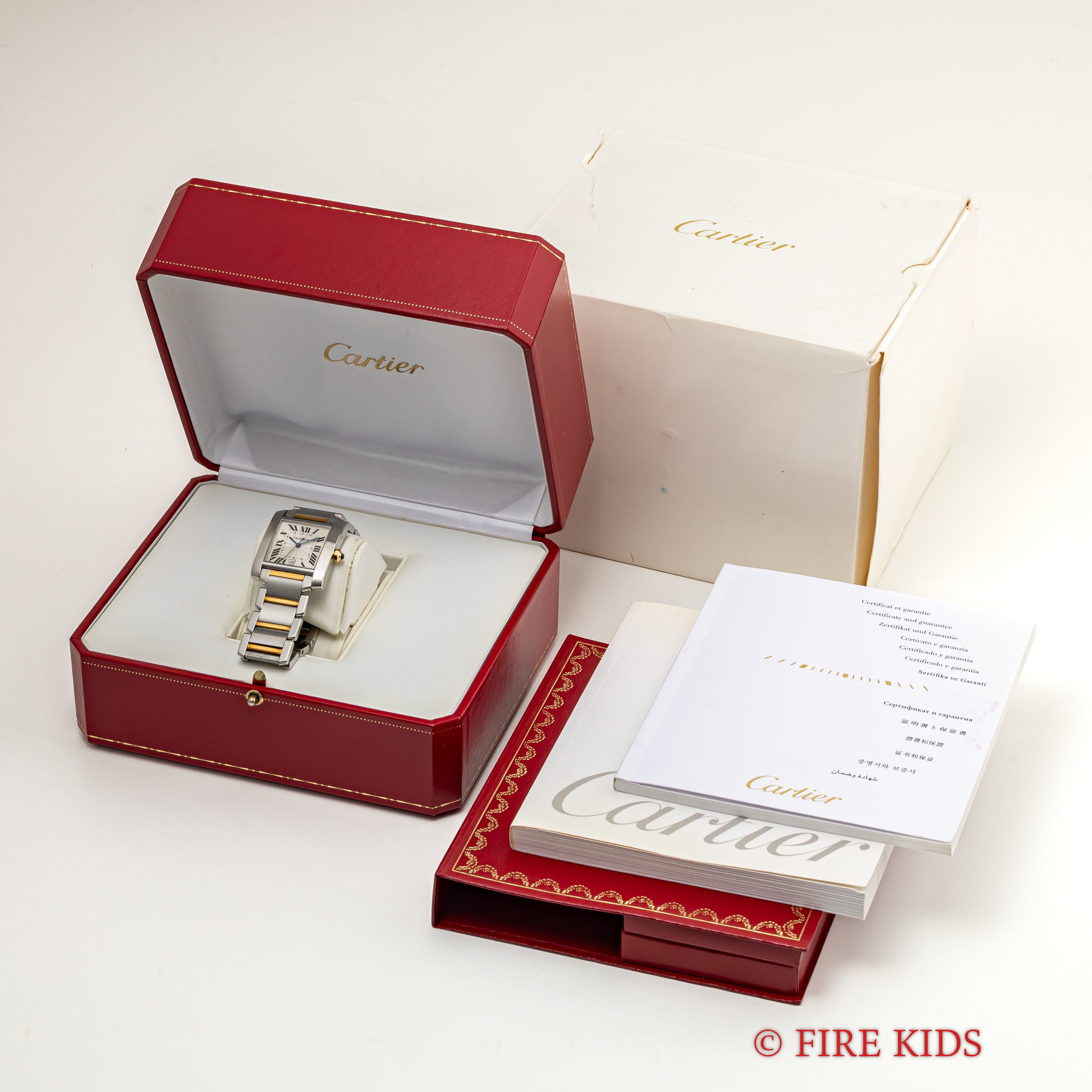 カルティエ タンクフランセーズ LMサイズ コンビ 2000年代製 自動巻 ギョウシェダイヤル