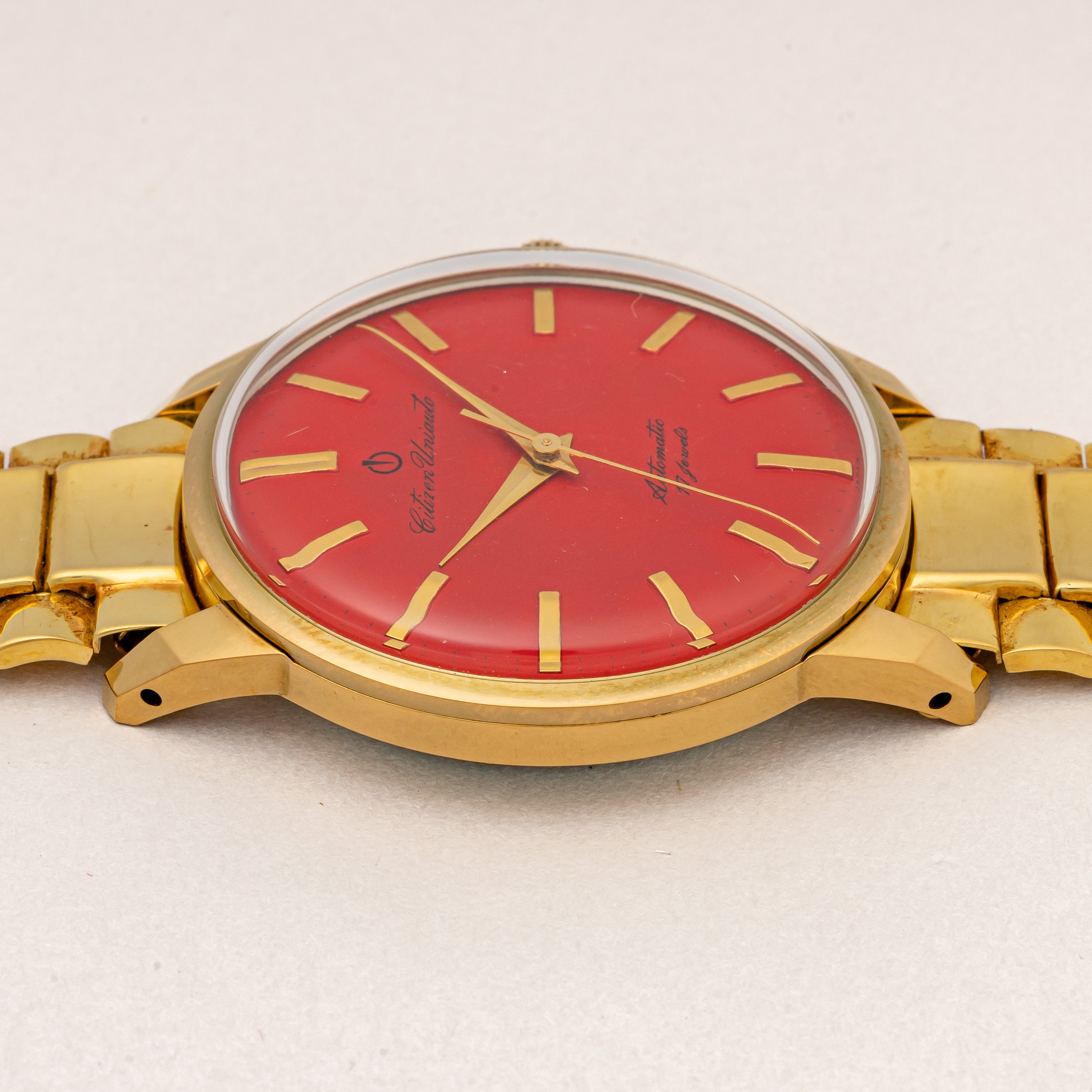 シチズン ユニオート 1963年製 Ref.UNI5901 C.G.P レッドダイヤル 未使用品 タグ付き