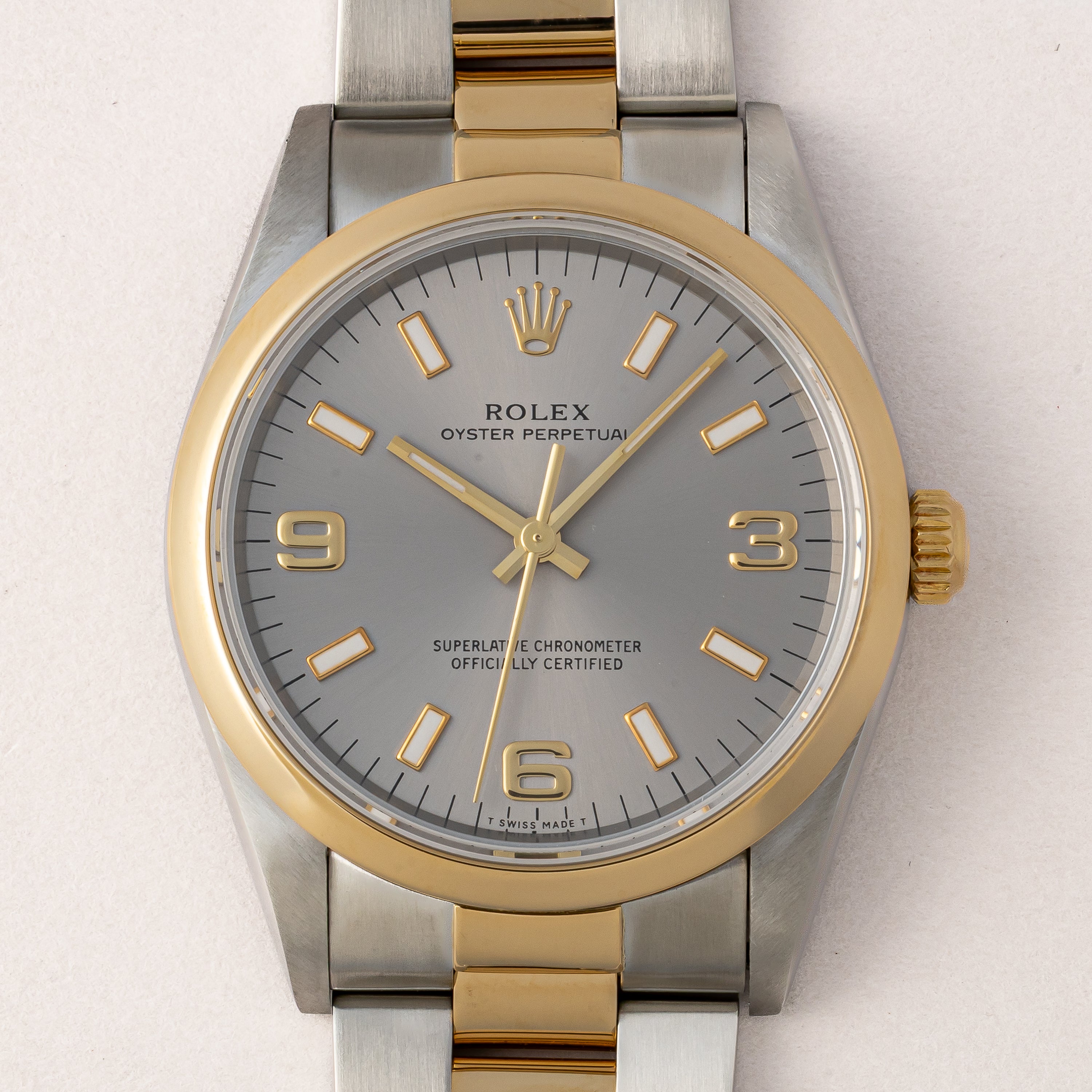 ロレックス オイスターパーペチュアル コンビ 1996年製 Ref.14203 グレー エクスプローラーダイヤル