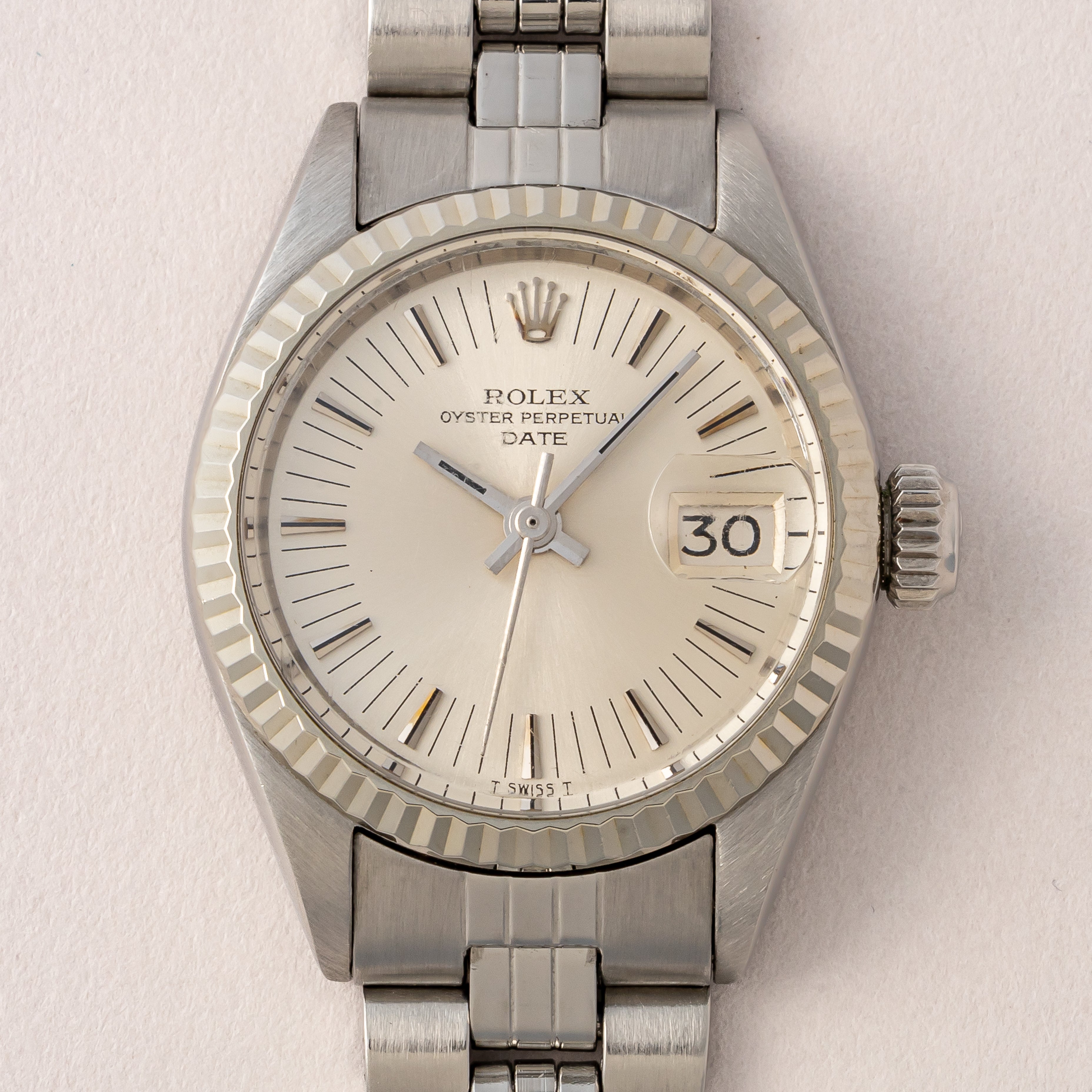 ロレックス レディース オイスターパーペチュアルデイト 1971年~1972年製 Ref.6917 ラジアルダイヤル