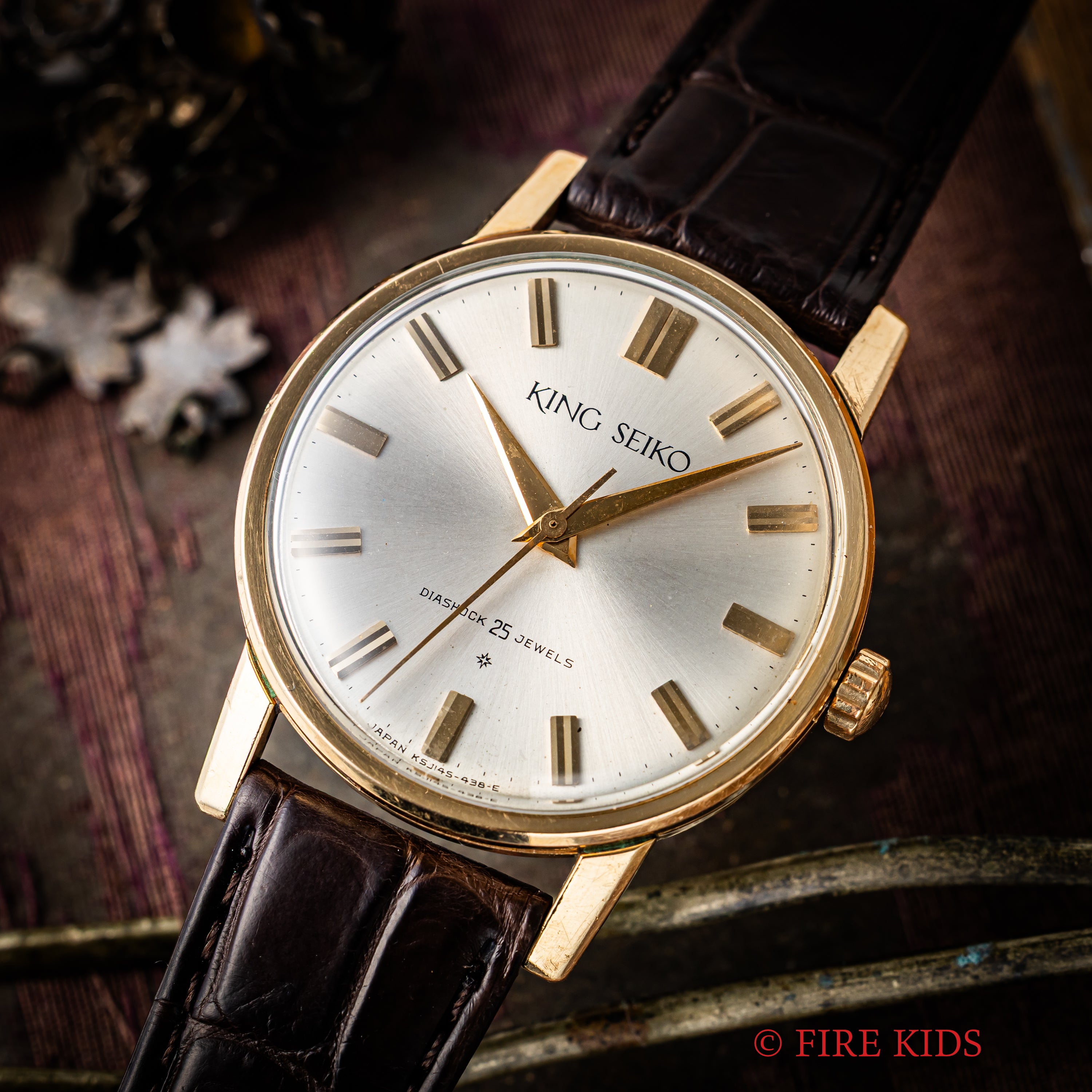 キングセイコーファーストモデル 1962年製 100ミクロン金張り Ref. J14102E KS SDダイヤル