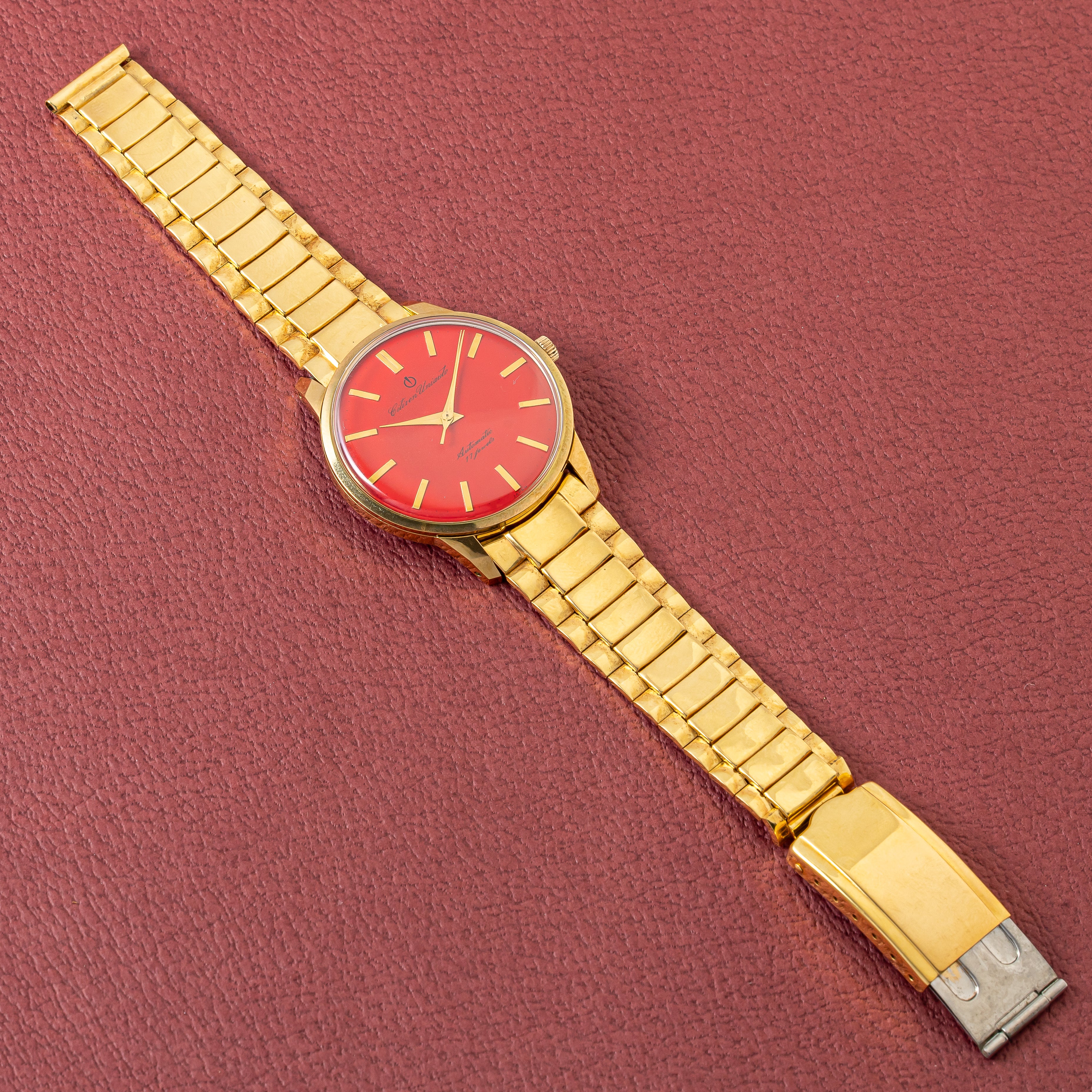 シチズン ユニオート 1963年製 Ref.UNI5901 C.G.P レッドダイヤル 未使用品 タグ付き