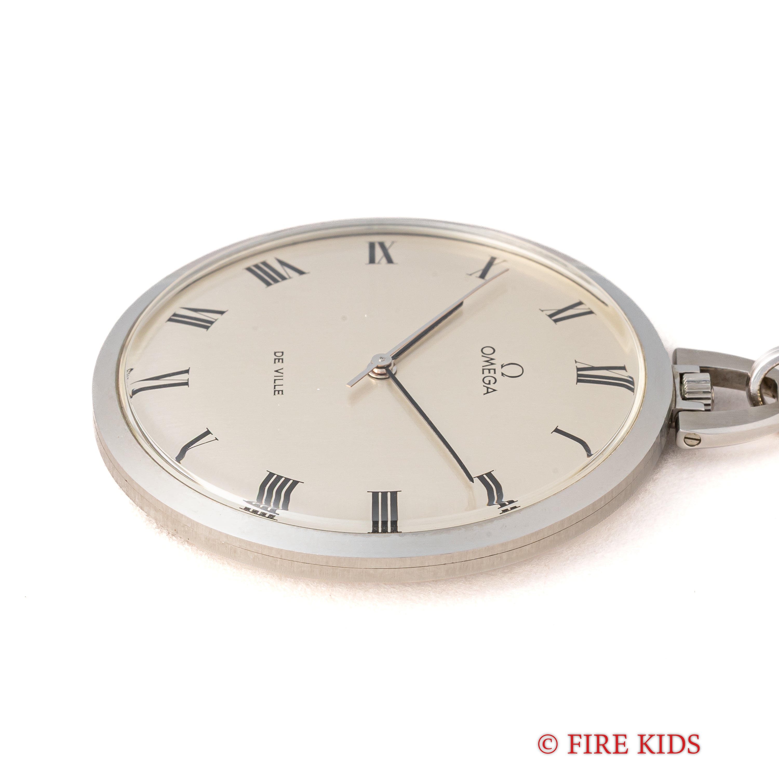 オメガ 懐中時計 デ・ヴィル 1970年製(昭和45年製)Ref.131.1714 手巻 Cal.601 純正チェーン付