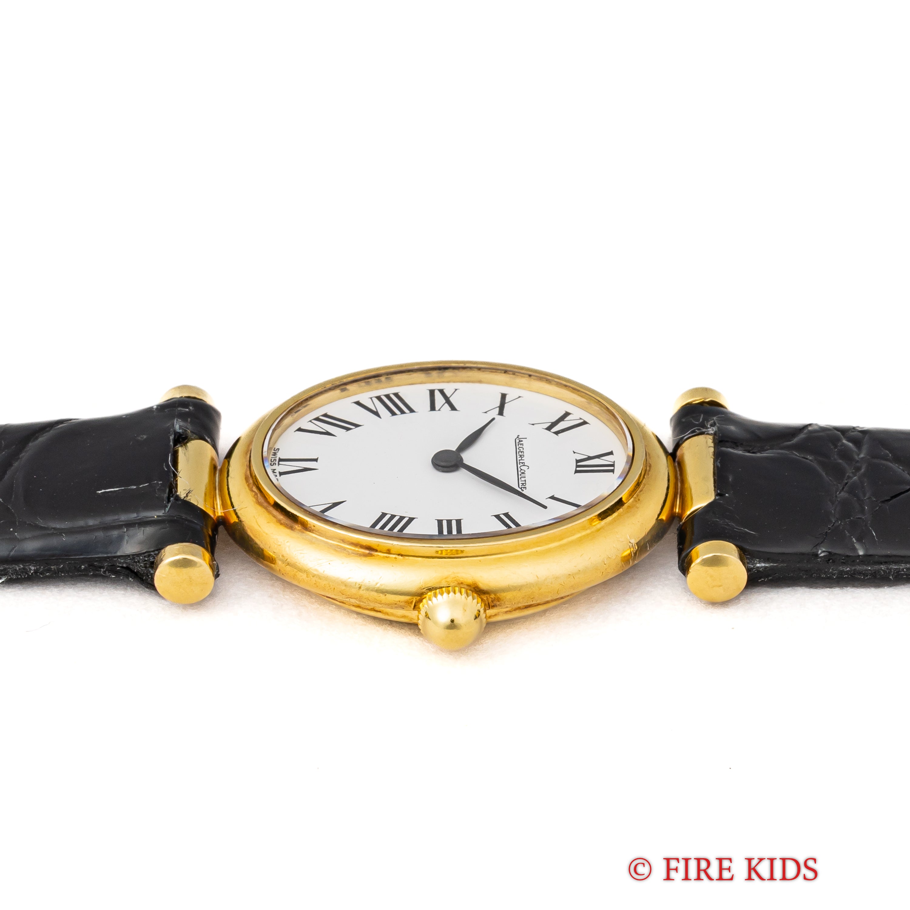 ジャガールクルト レディース オーバル型 ホワイトローマン 18金無垢 1970年代製 Ref.9218.21 手巻き