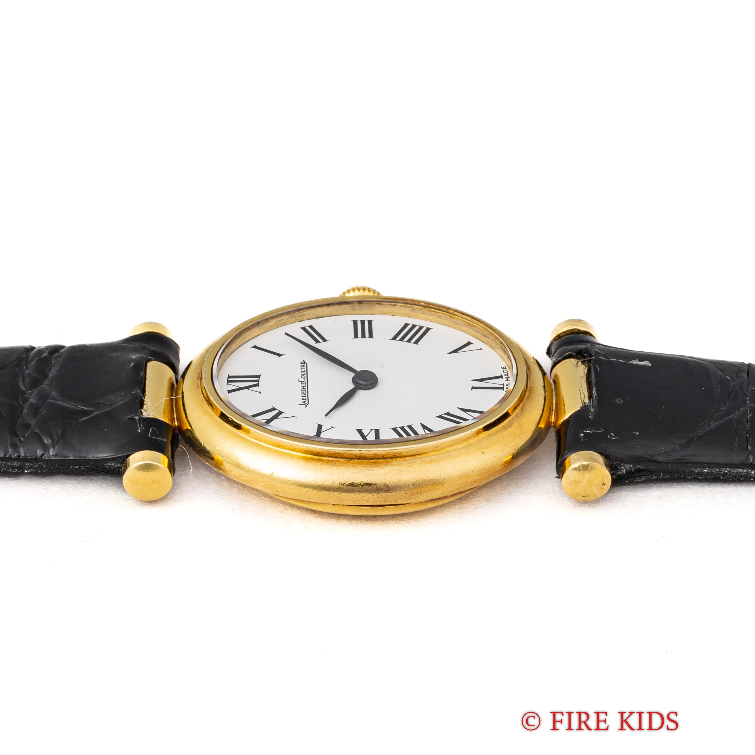 ジャガールクルト レディース オーバル型 ホワイトローマン 18金無垢 1970年代製 Ref.9218.21 手巻き