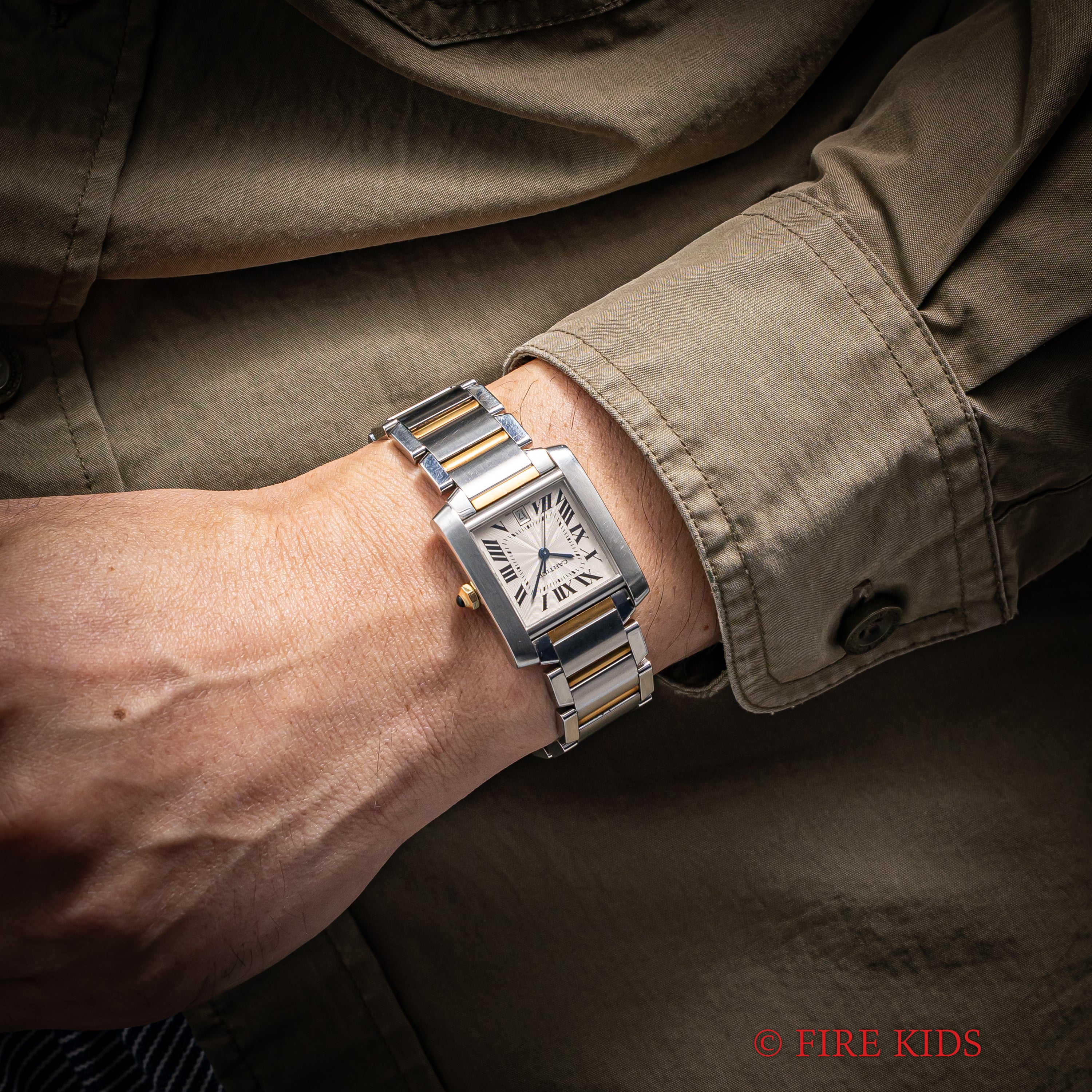 カルティエ タンクフランセーズ LMサイズ コンビ 2000年代製 自動巻 ギョウシェダイヤル